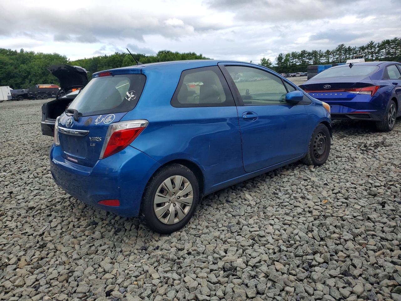 2012 Toyota Yaris Blue vin: JTDJTUD31CD539148