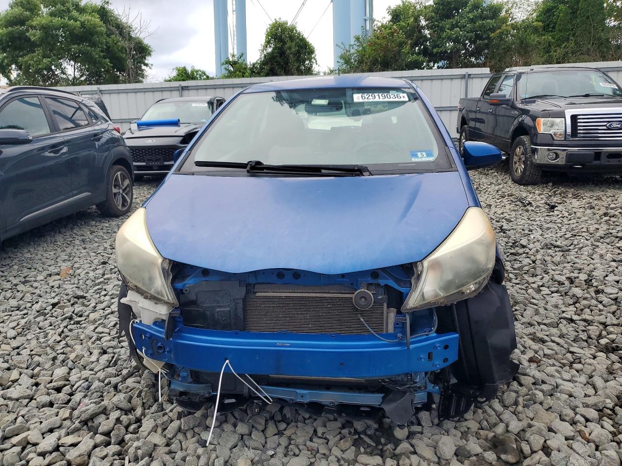 2012 Toyota Yaris Blue vin: JTDJTUD31CD539148