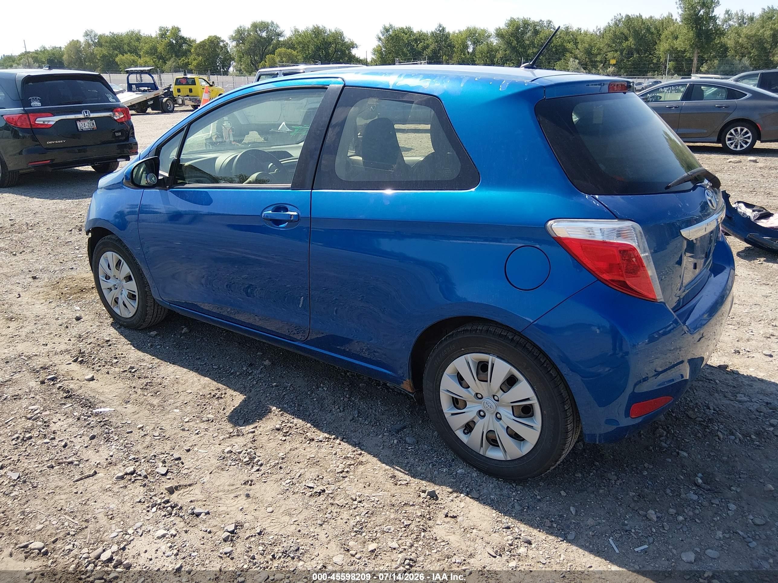 2012 Toyota Yaris L Синий vin: JTDJTUD31CD540655