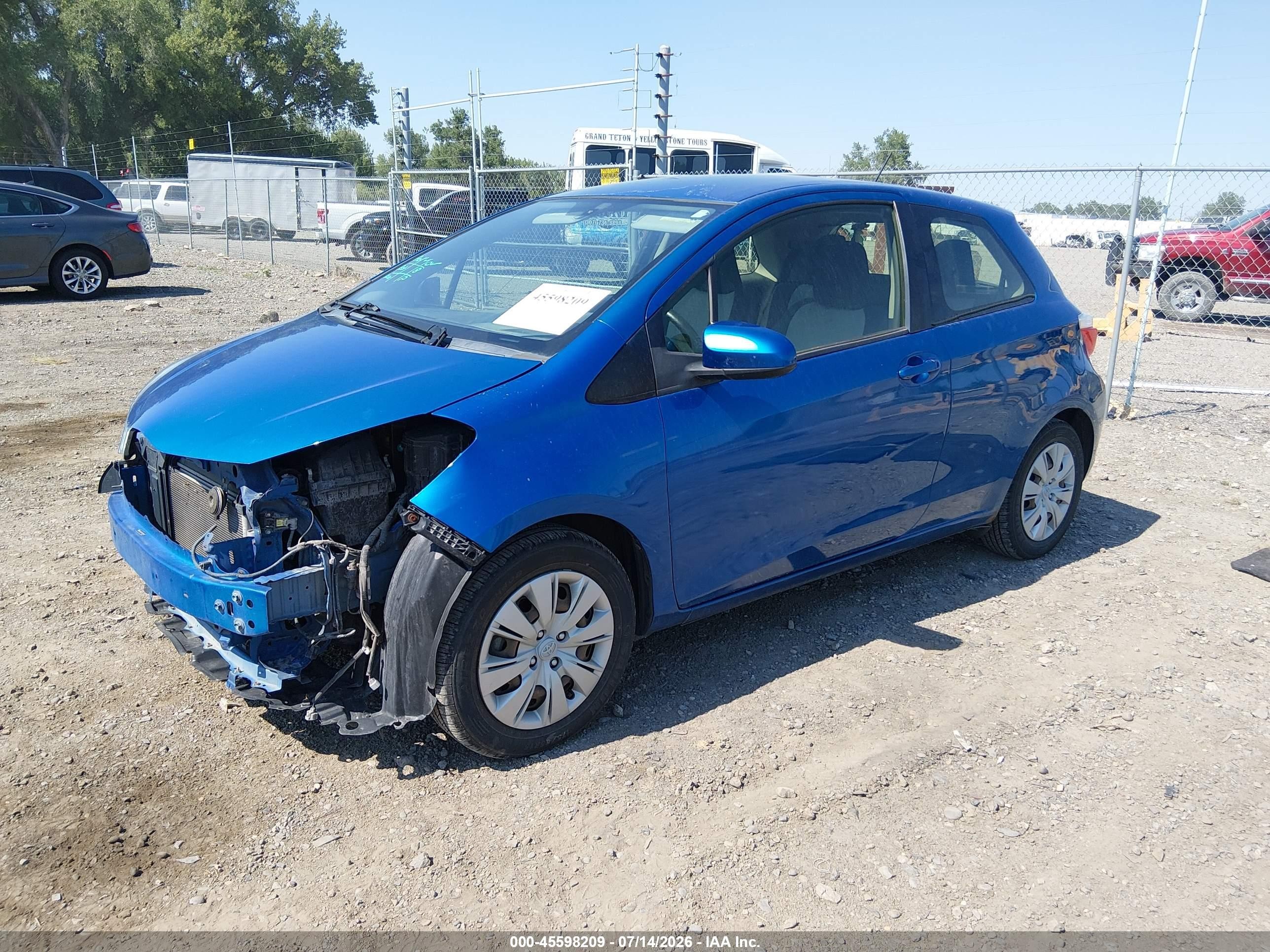 2012 Toyota Yaris L Синий vin: JTDJTUD31CD540655