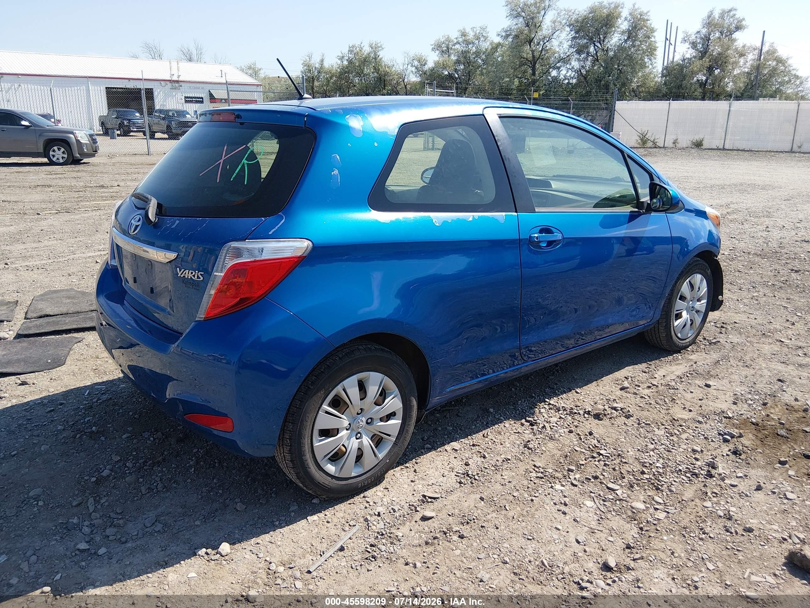 2012 Toyota Yaris L Синий vin: JTDJTUD31CD540655