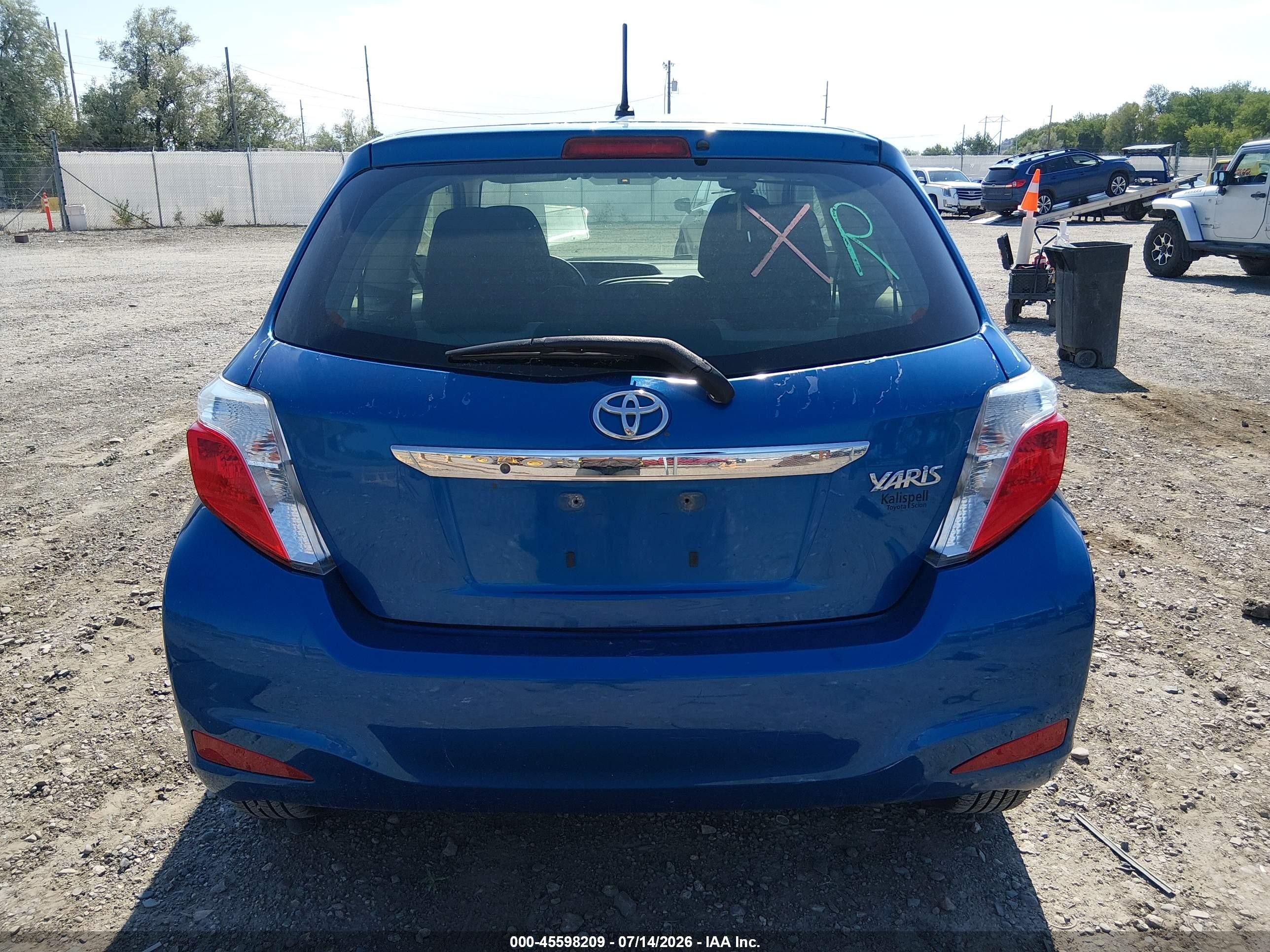 2012 Toyota Yaris L Синий vin: JTDJTUD31CD540655