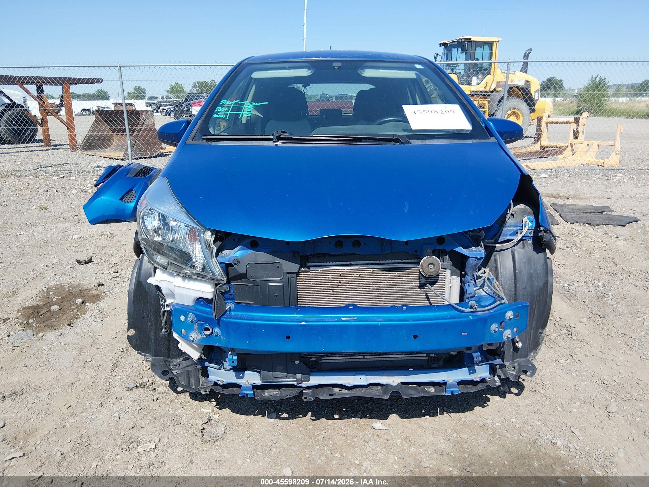 2012 Toyota Yaris L Синий vin: JTDJTUD31CD540655