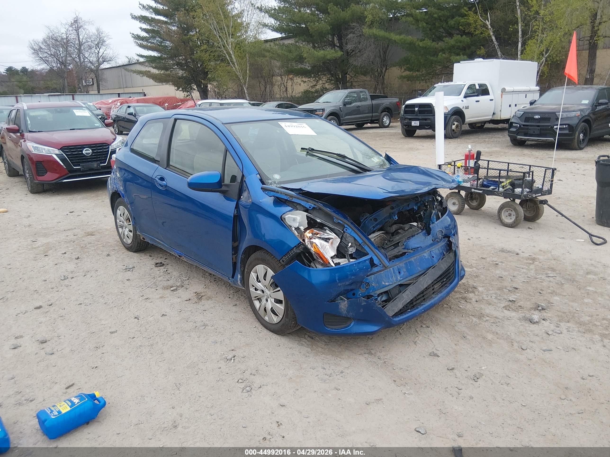 2014 Toyota Yaris L (tmc/cbu Plant) Blue vin: JTDJTUD31ED593133