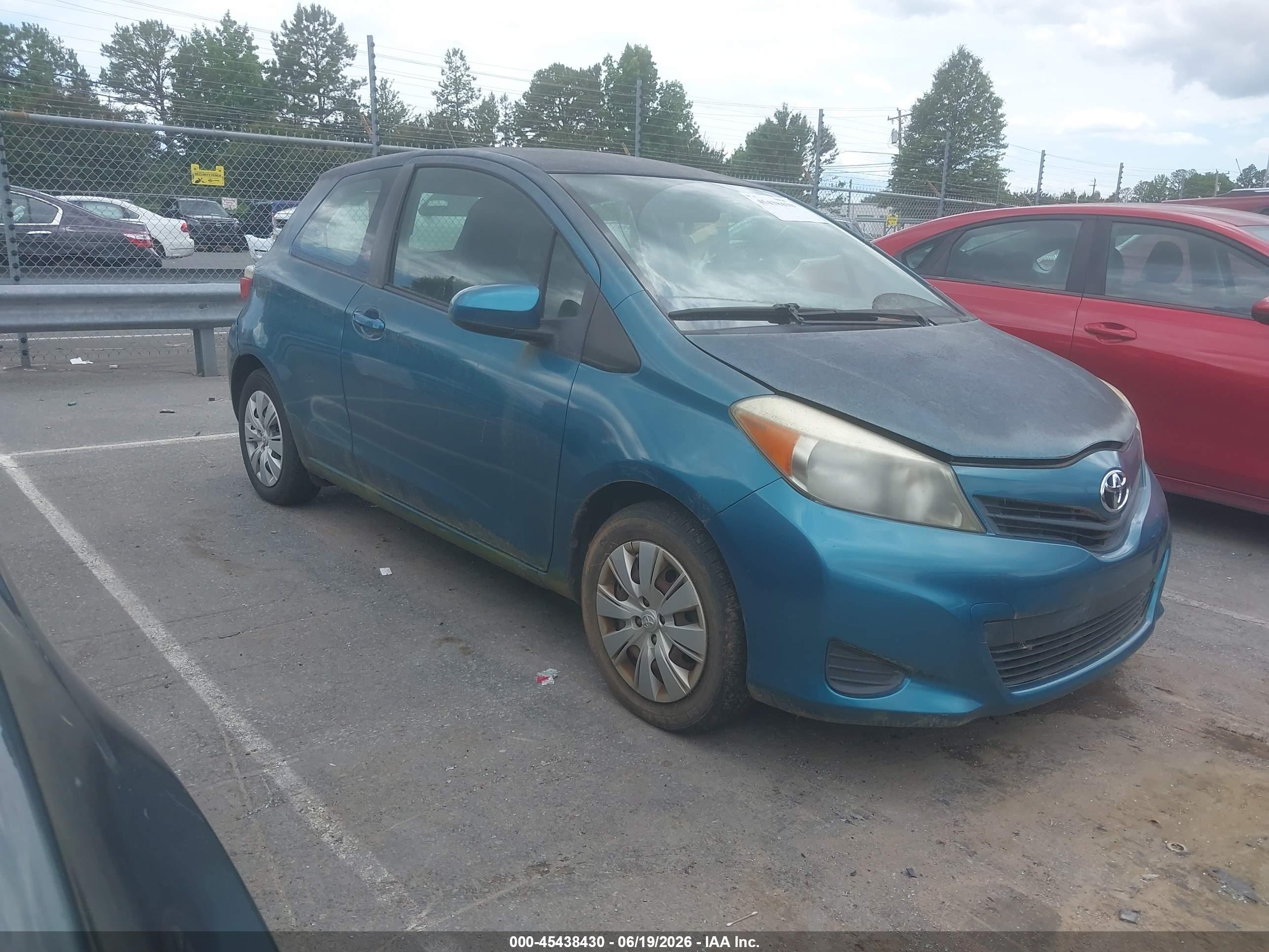 2012 Toyota Yaris L Teal vin: JTDJTUD33CD500920