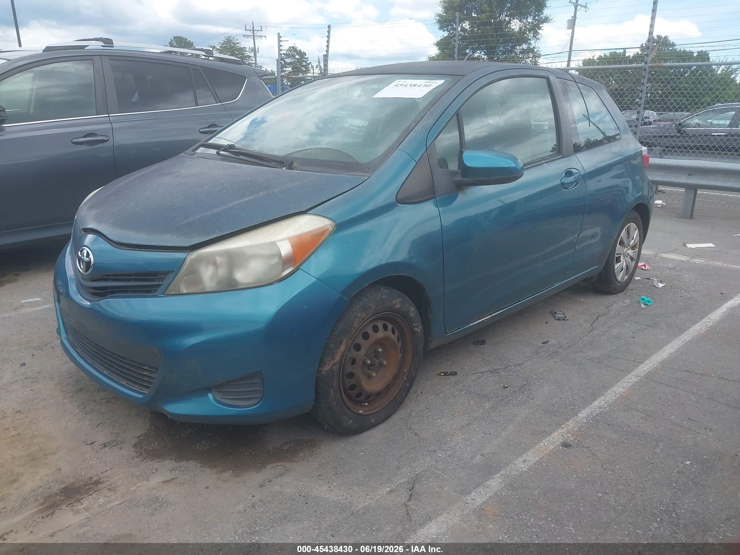 2012 Toyota Yaris L Teal vin: JTDJTUD33CD500920