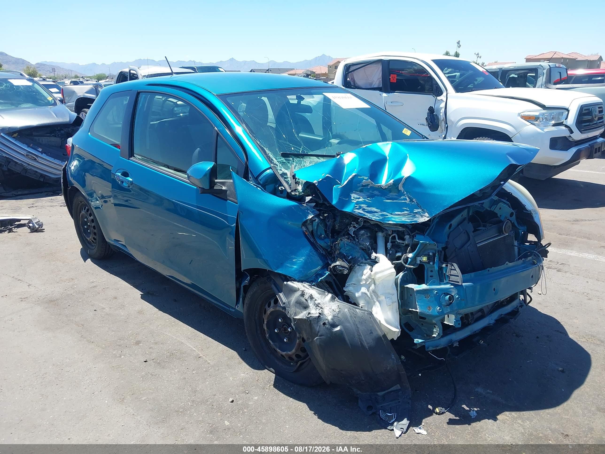 2012 Toyota Yaris L Blue vin: JTDJTUD38CD534688