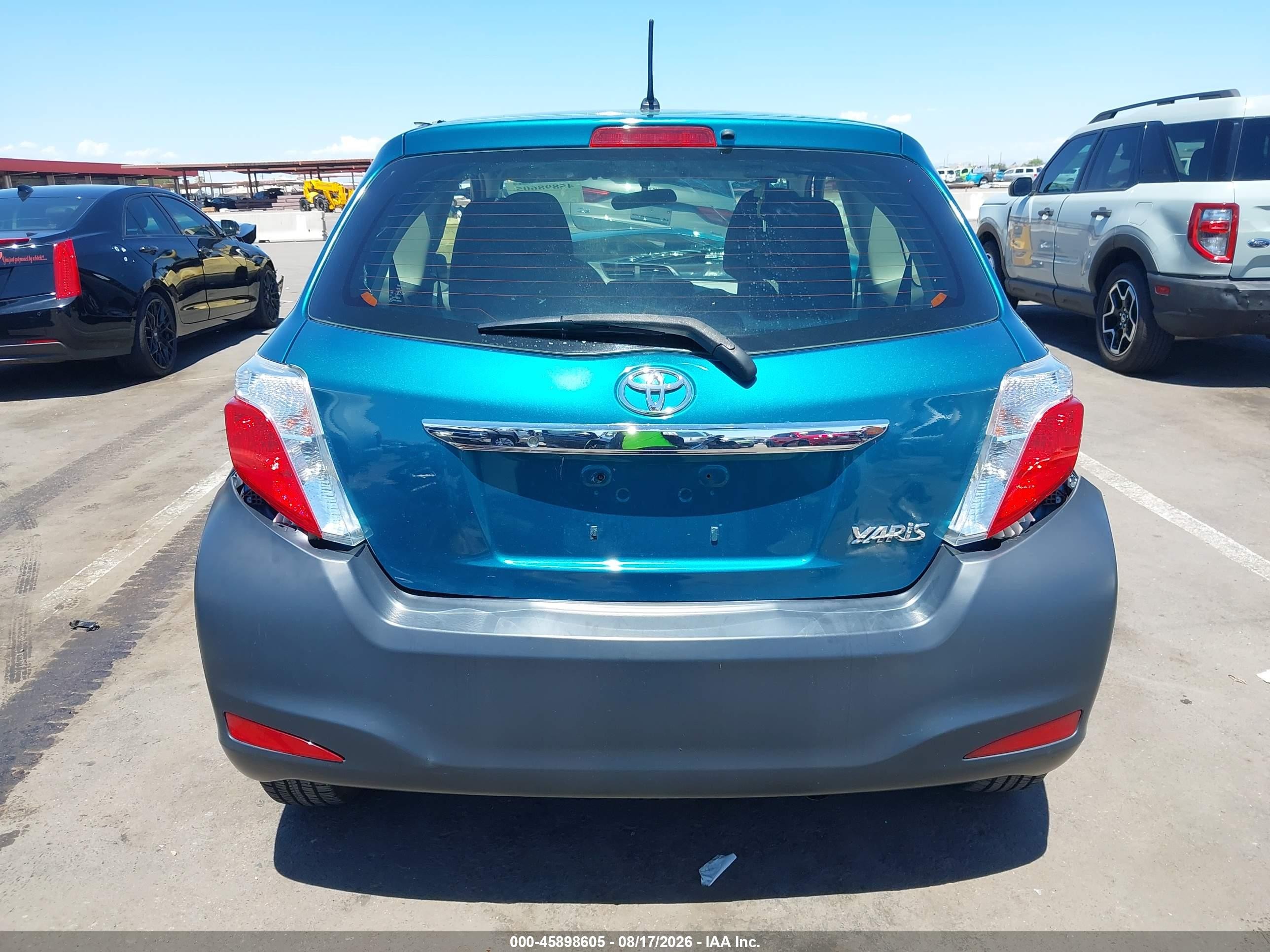 2012 Toyota Yaris L Blue vin: JTDJTUD38CD534688