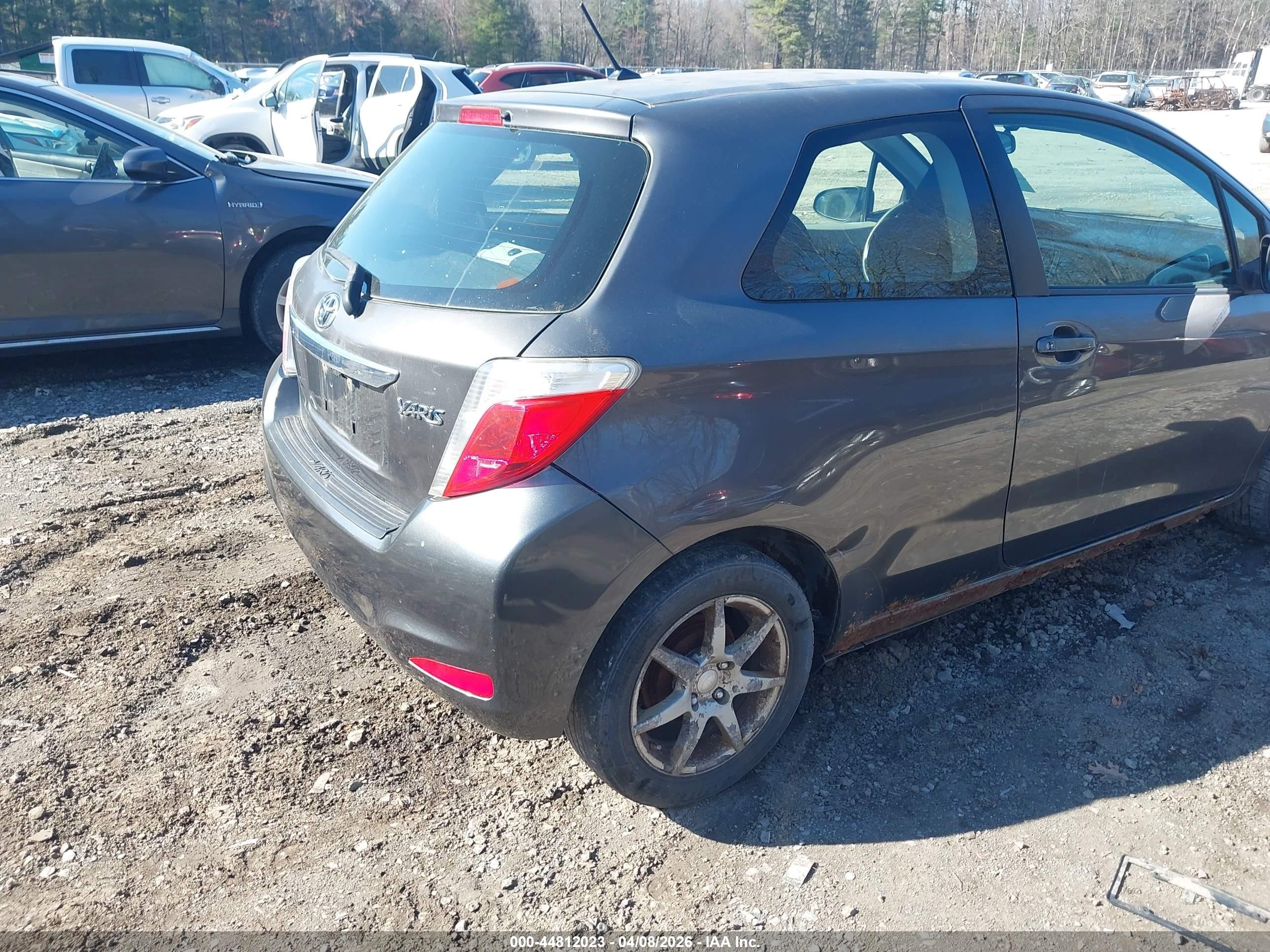 2012 Toyota Yaris L Black vin: JTDJTUD39CD500663