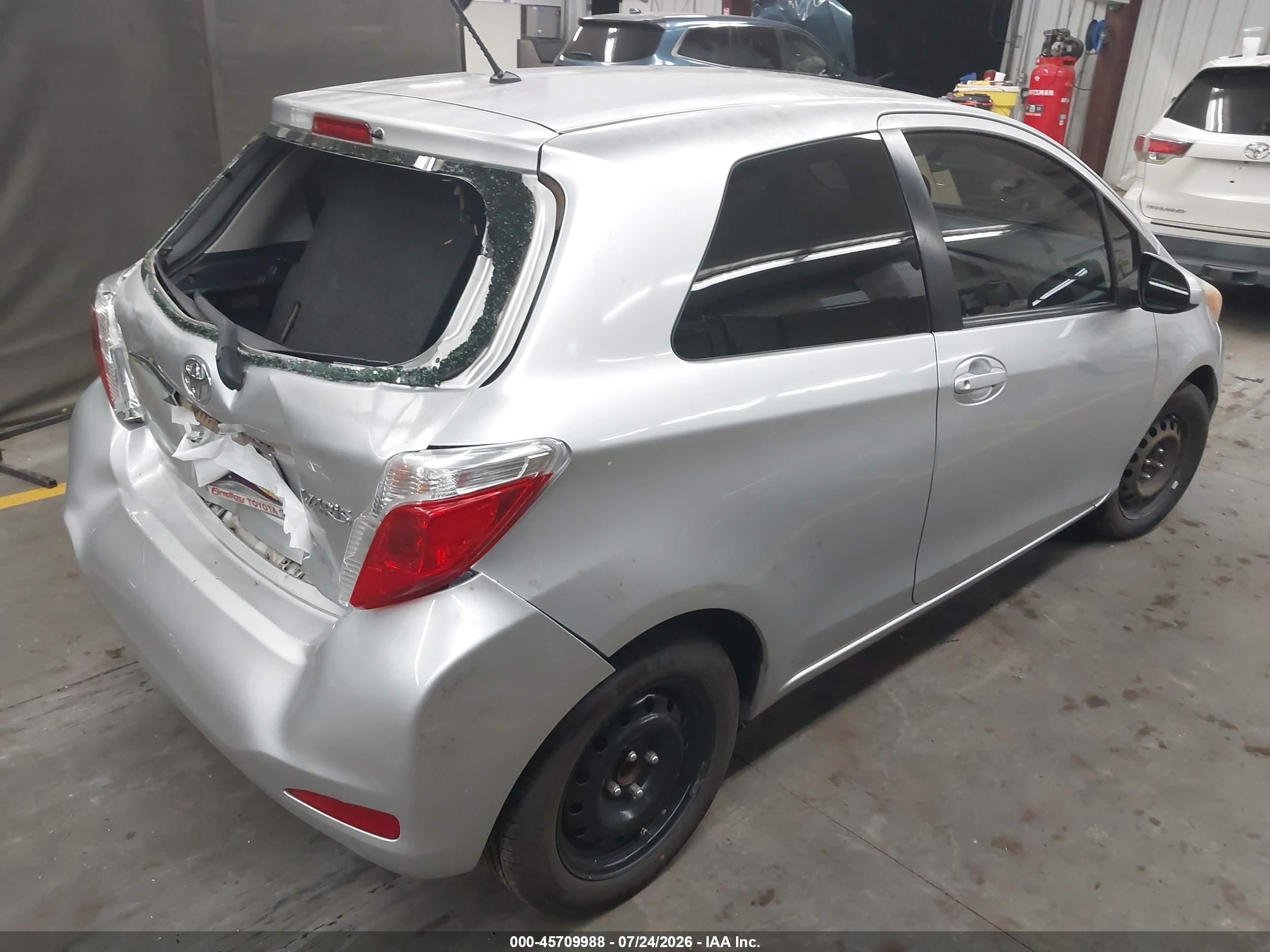 2013 Toyota Yaris L Gray vin: JTDJTUD39DD561075