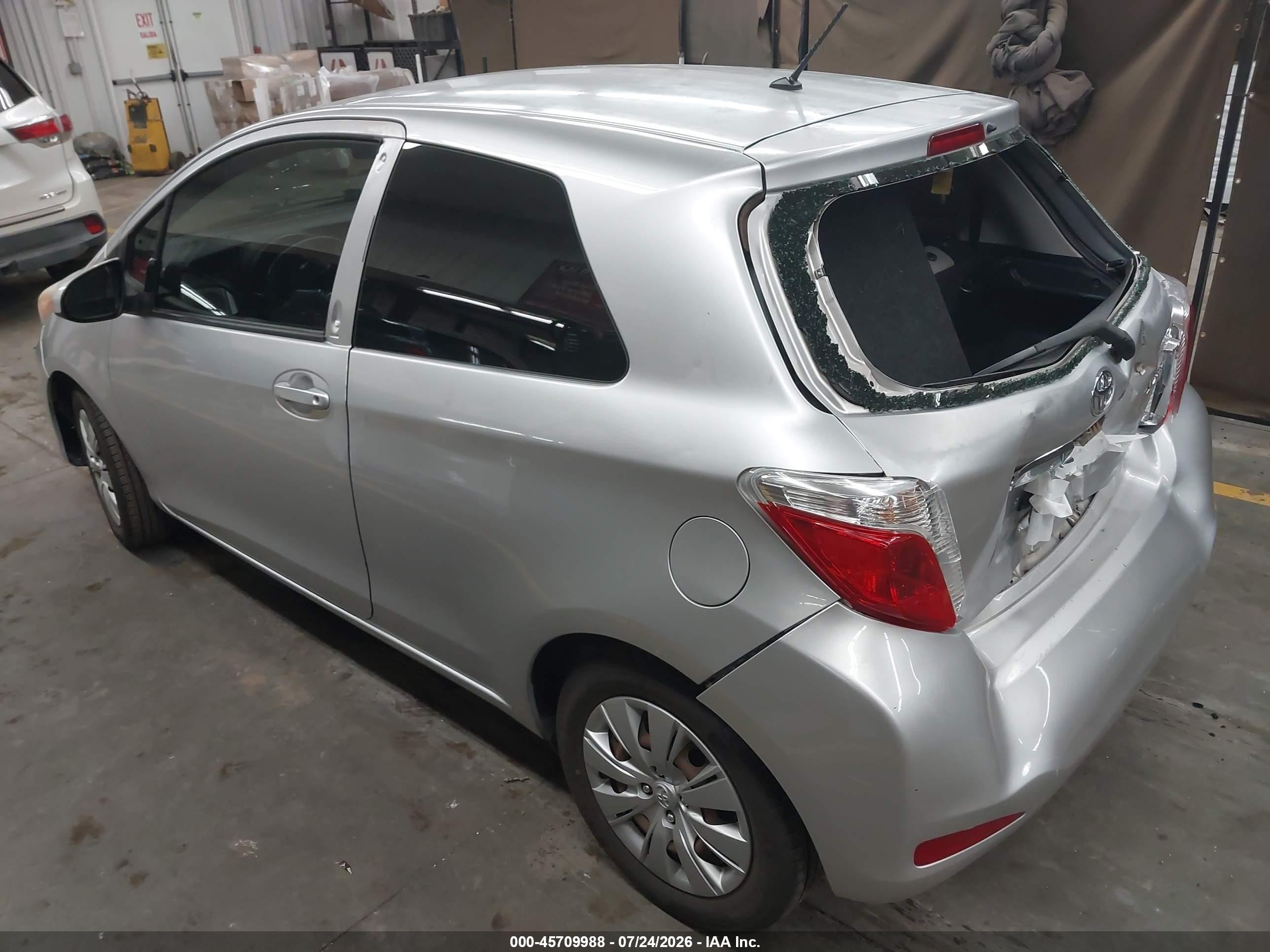 2013 Toyota Yaris L Gray vin: JTDJTUD39DD561075