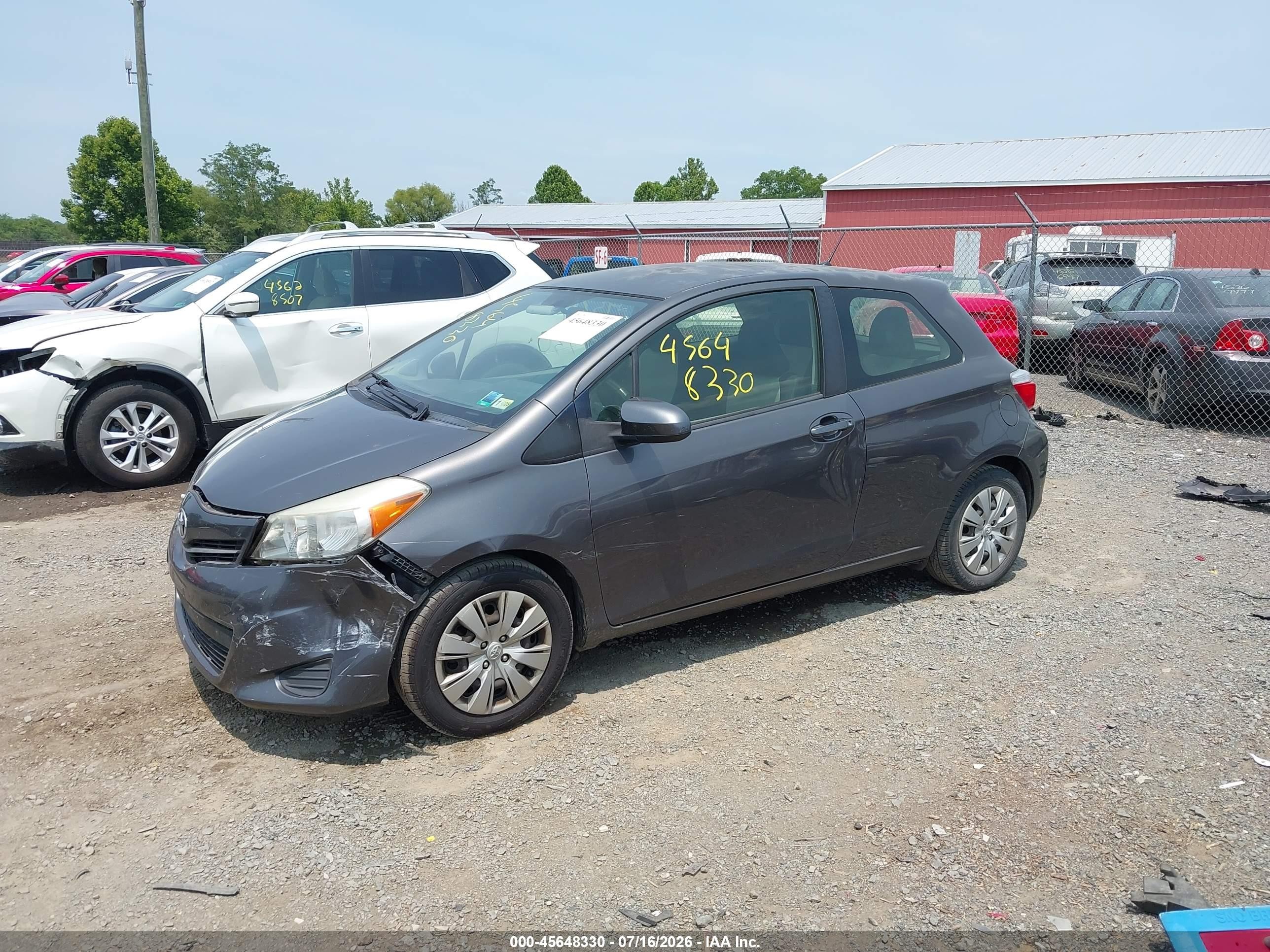 2012 Toyota Yaris Le Gray vin: JTDJTUD3XCD540038