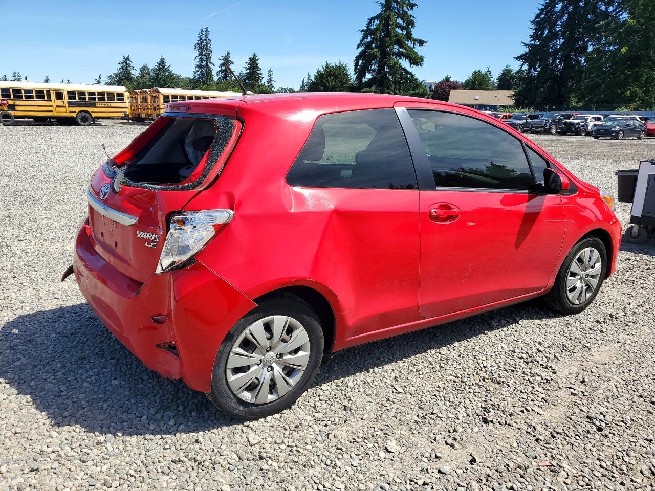 2014 Toyota Yaris 3-door Le Red vin: JTDJTUD3XED584625