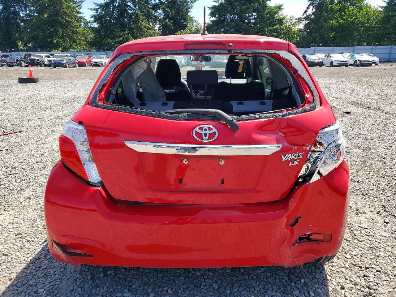 2014 Toyota Yaris 3-door Le Red vin: JTDJTUD3XED584625