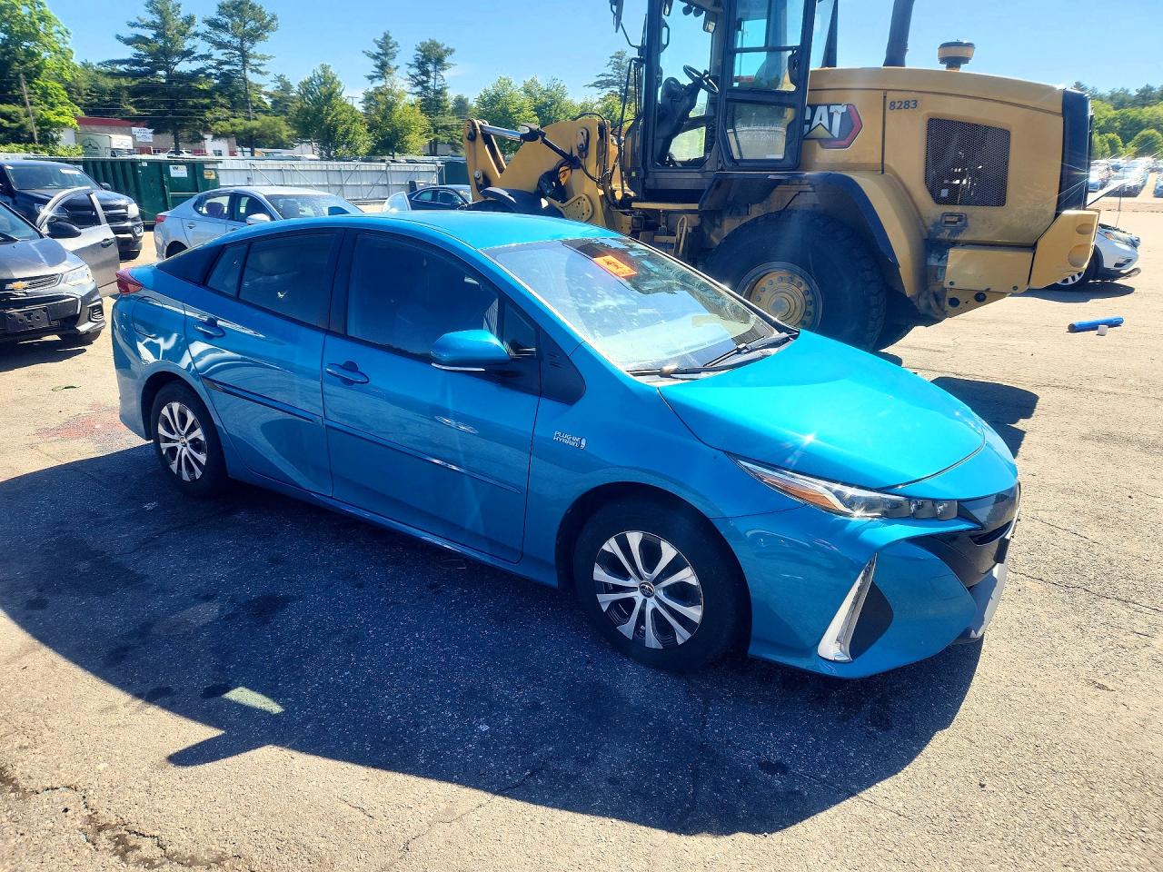 2022 Toyota Prius Prime Le Blue vin: JTDKAMFP6N3203613