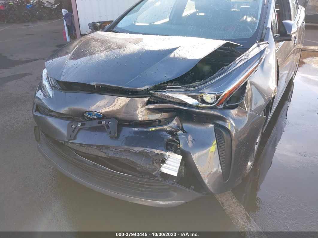 2021 Toyota Prius Xle Gray vin: JTDKAMFU7M3144074