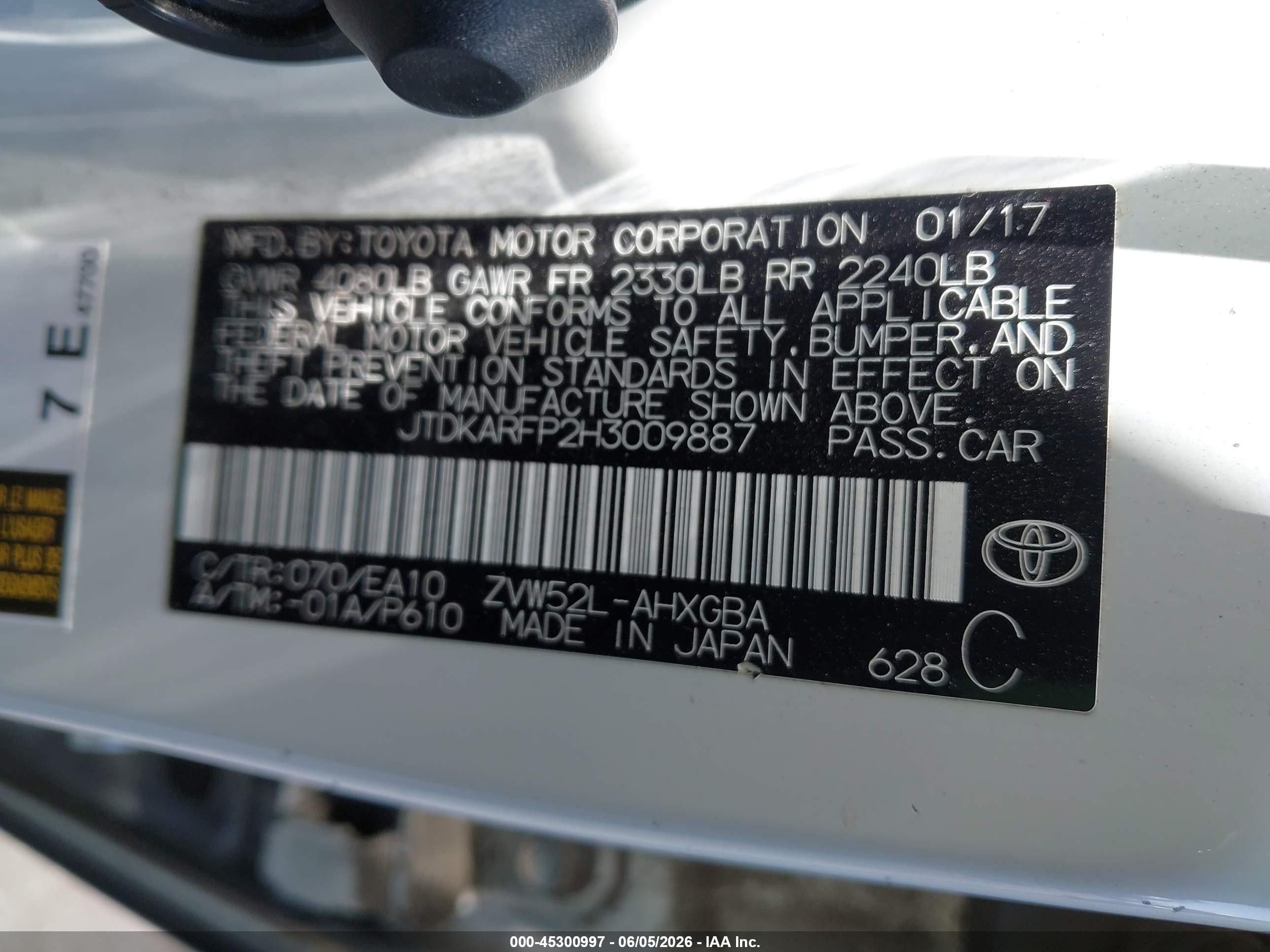 2017 Toyota Prius Prime Premium White vin: JTDKARFP2H3009887