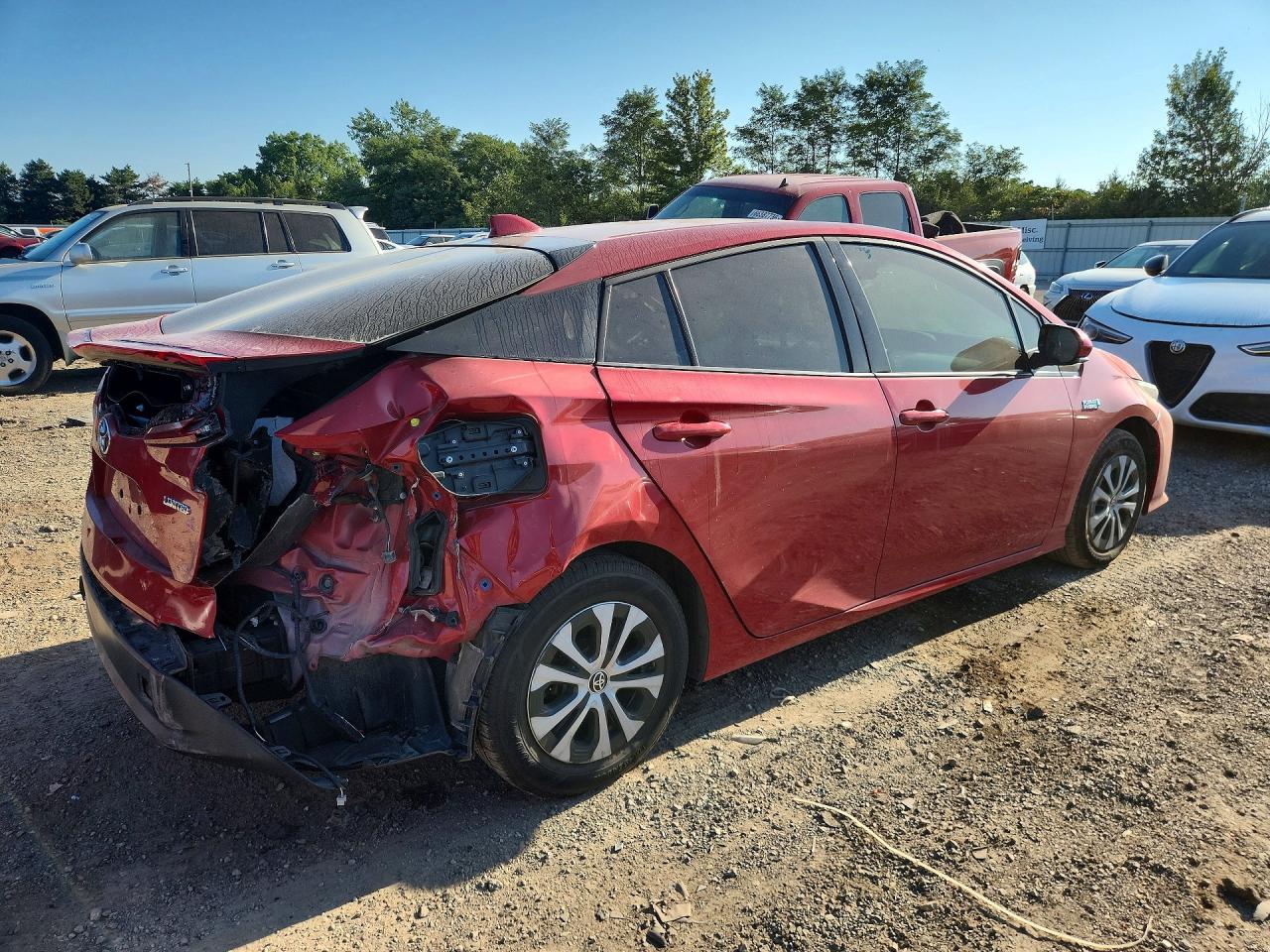2020 Toyota Prius Prime Limited Red vin: JTDKARFP2L3120609