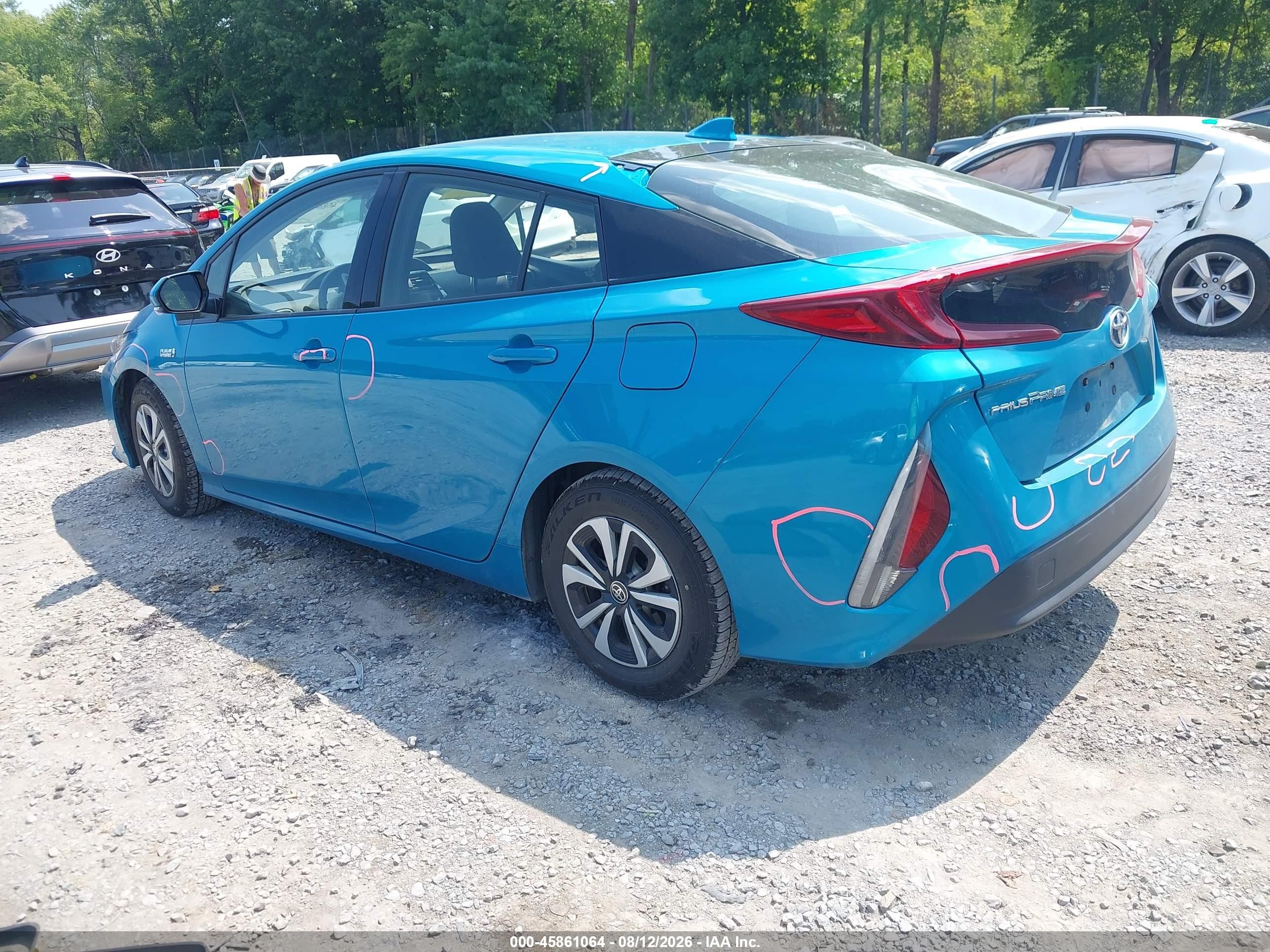 2018 Toyota Prius Prime Plus Blue vin: JTDKARFP3J3083096