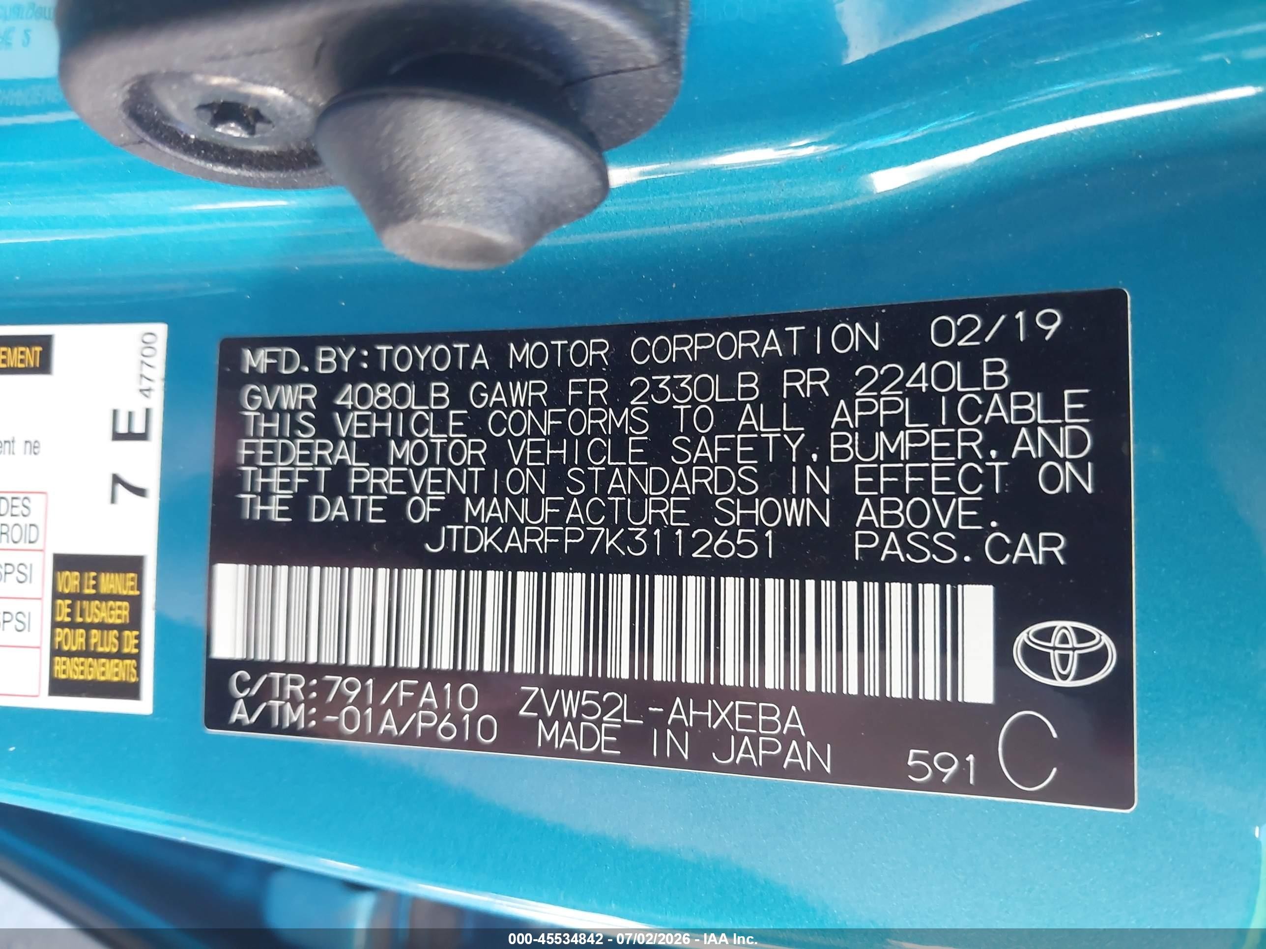 2019 Toyota Prius Prime Plus Black vin: JTDKARFP7K3112651