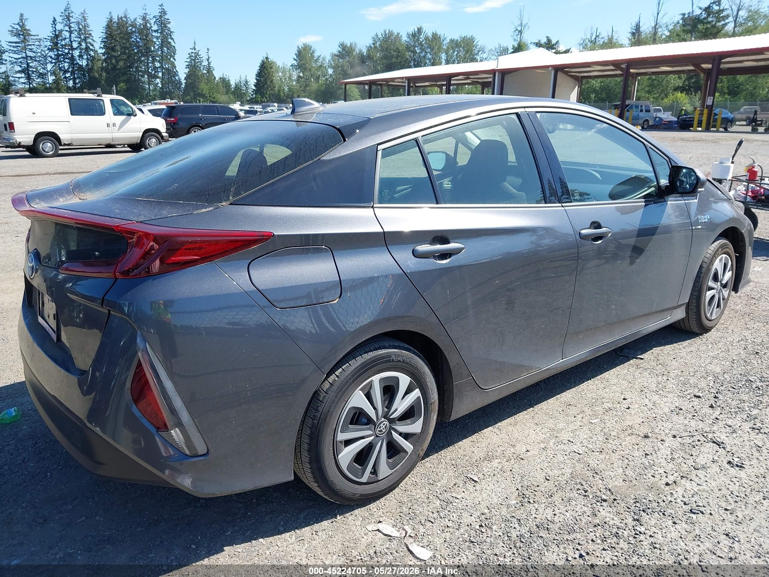 2019 Toyota Prius Prime Plus Gray vin: JTDKARFP8K3108849