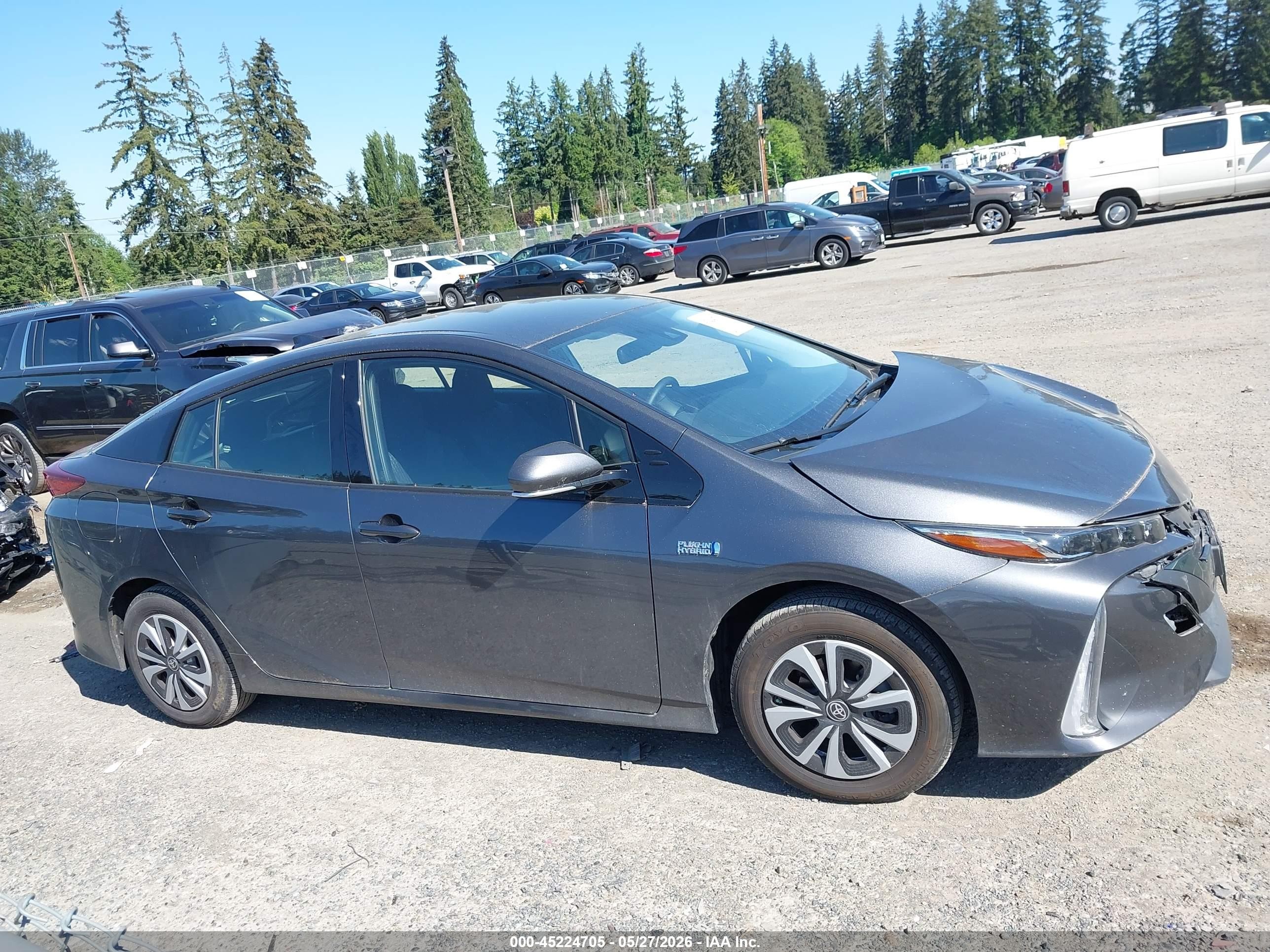 2019 Toyota Prius Prime Plus Gray vin: JTDKARFP8K3108849