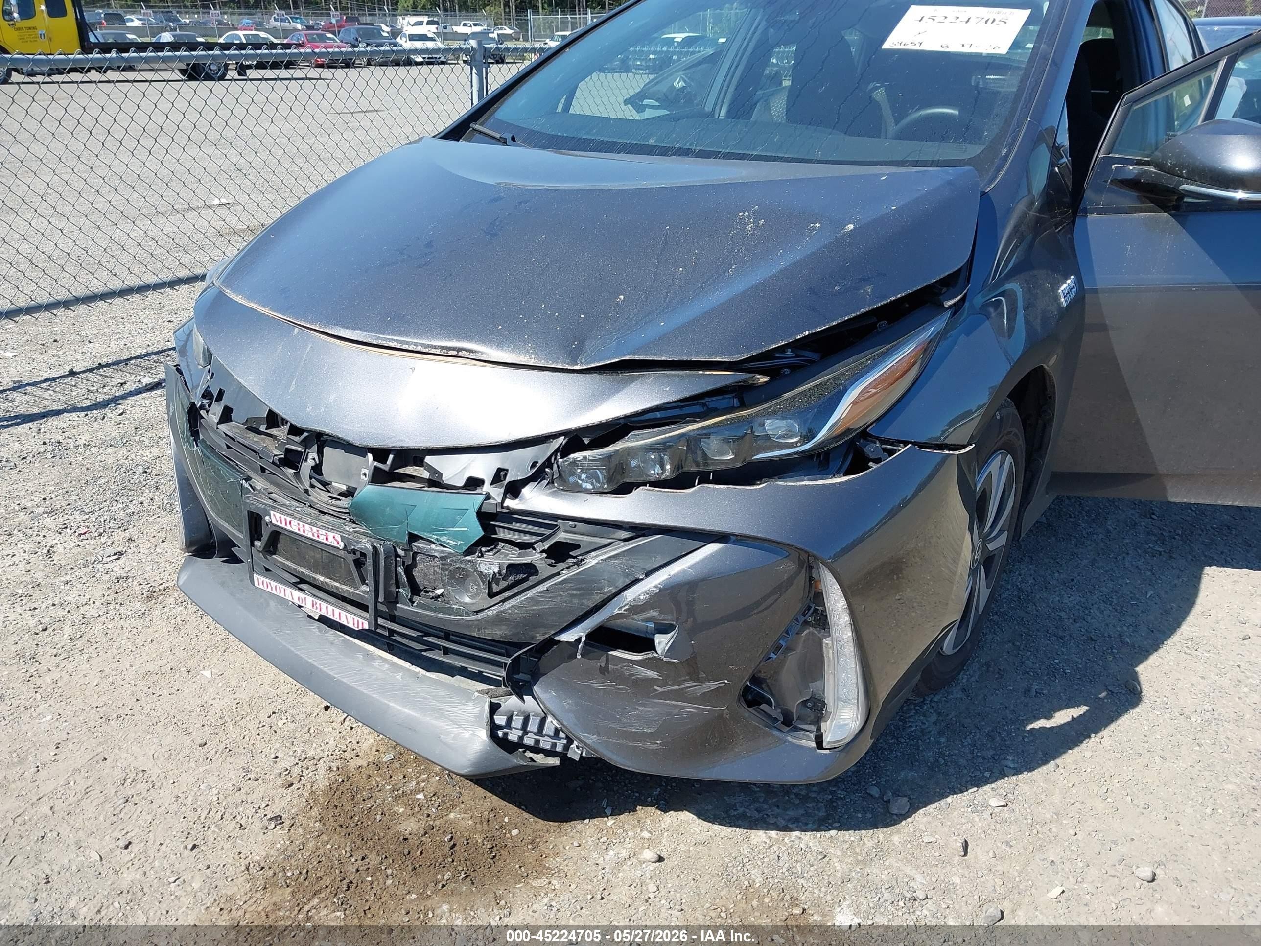 2019 Toyota Prius Prime Plus Gray vin: JTDKARFP8K3108849