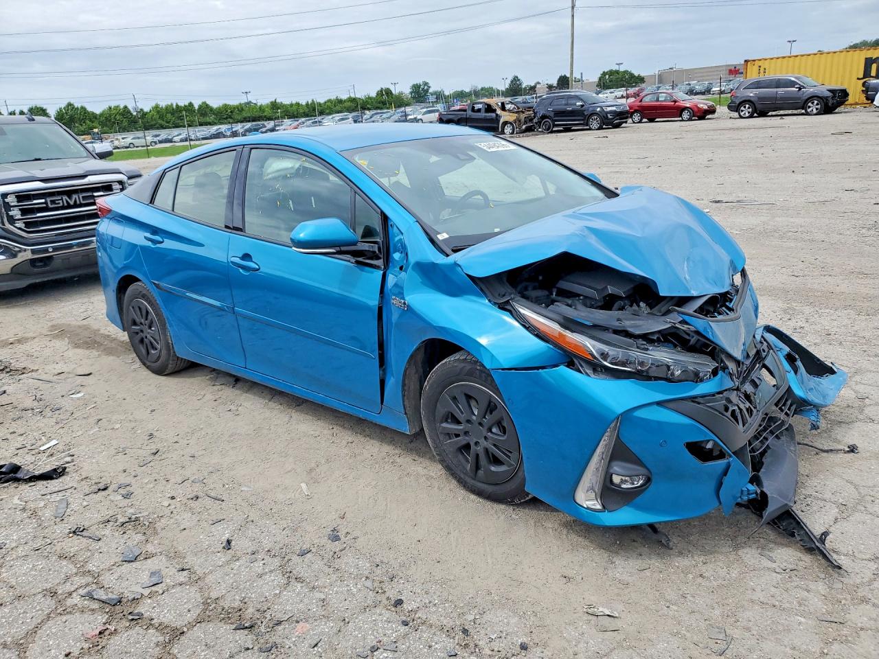 2018 Toyota Prius Prime Advanced Blue vin: JTDKARFPXJ3072399