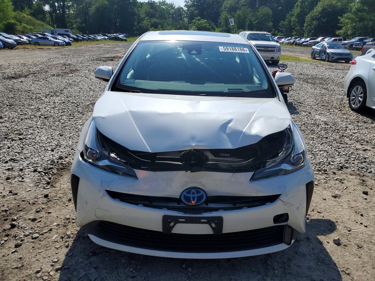 2019 Toyota Prius Limited White vin: JTDKARFU0K3083256
