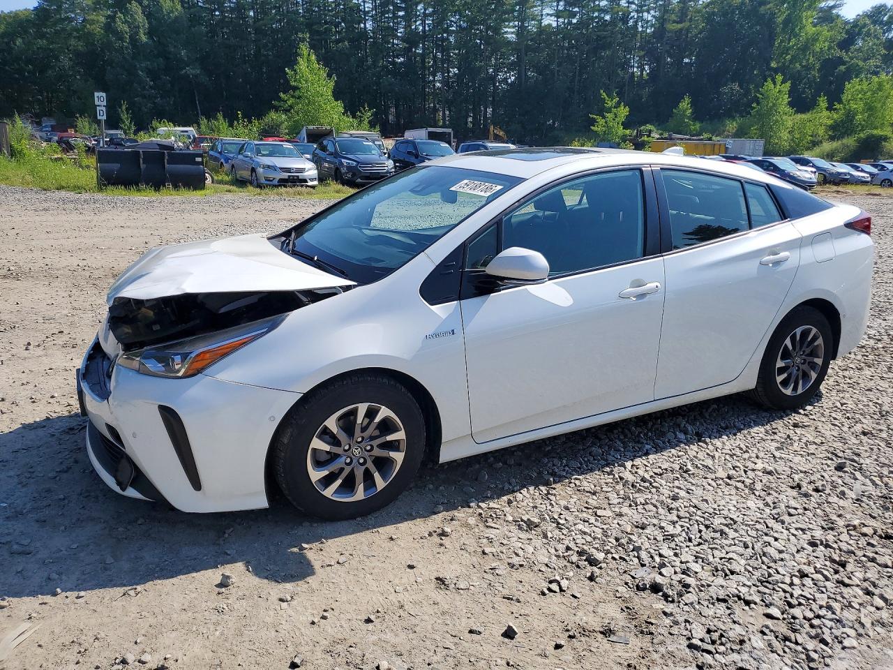 2019 Toyota Prius Limited White vin: JTDKARFU0K3083256