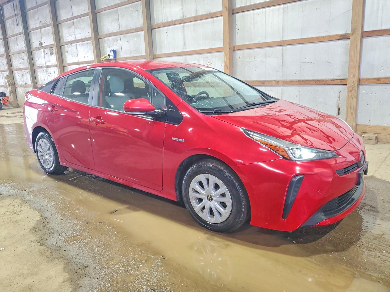 2019 Toyota Prius Le Красный vin: JTDKARFU0K3099702