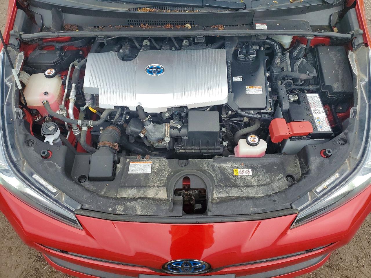 2019 Toyota Prius Le Красный vin: JTDKARFU0K3099702