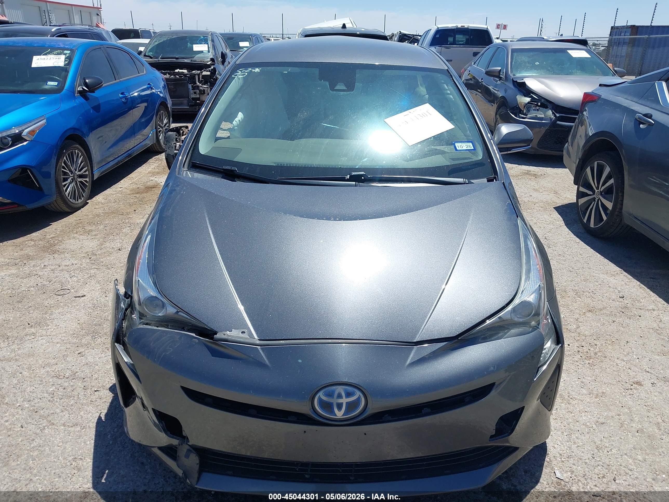 2017 Toyota Prius Two Eco Серый vin: JTDKARFU3H3039762