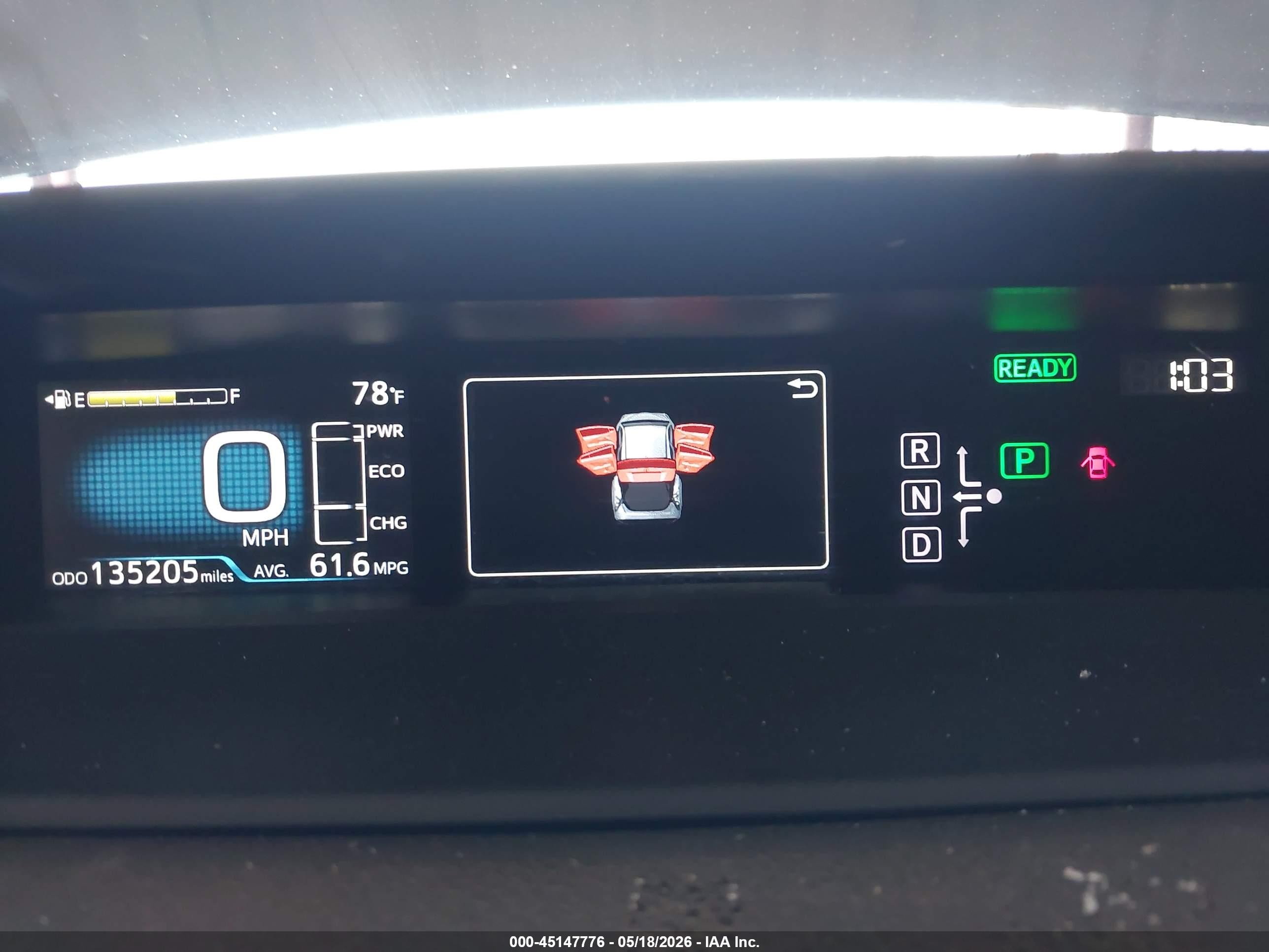 2016 Toyota Prius Three Серый vin: JTDKARFU4G3012925
