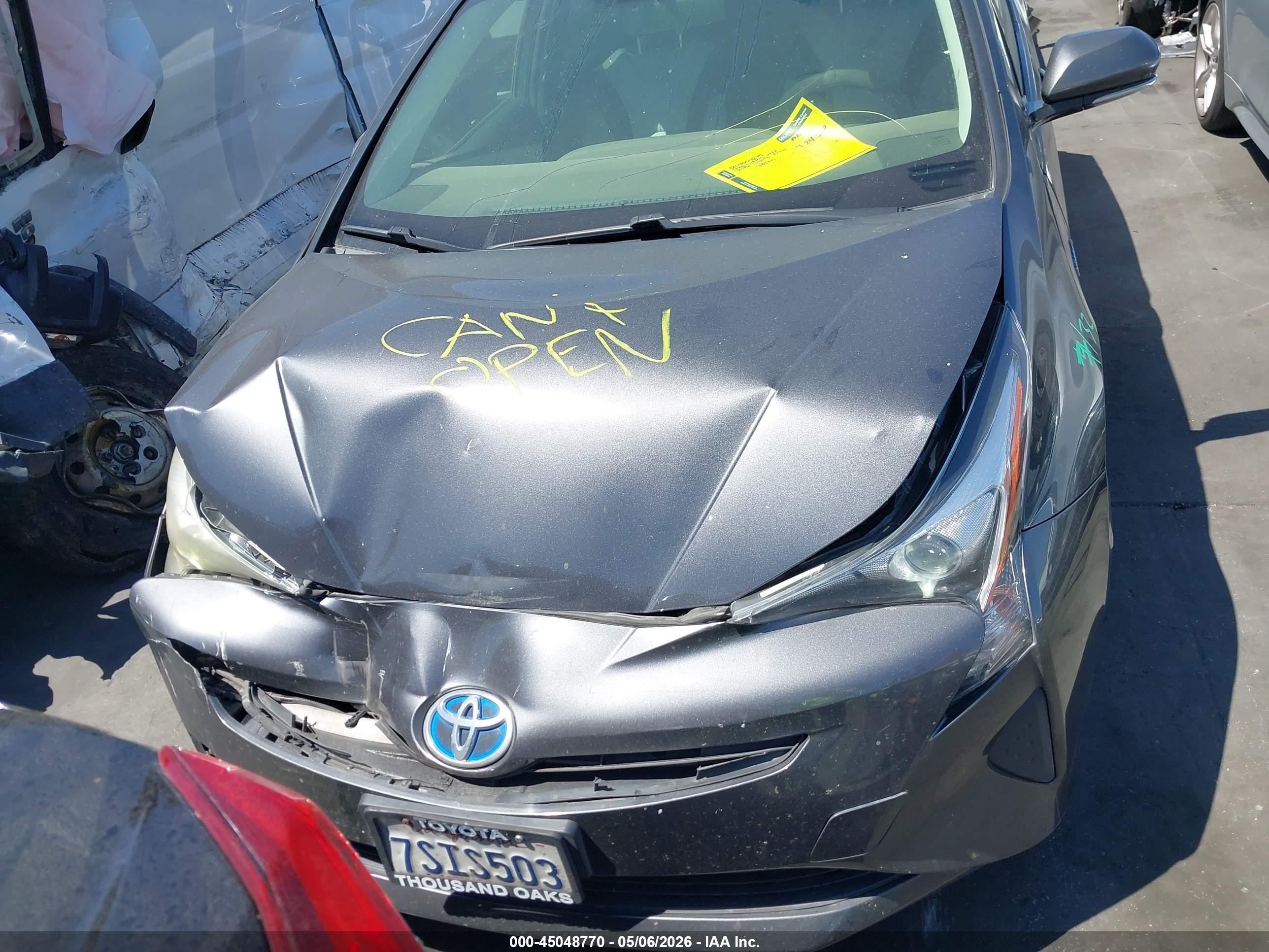 2016 Toyota Prius Two Eco Серый vin: JTDKARFU6G3005359