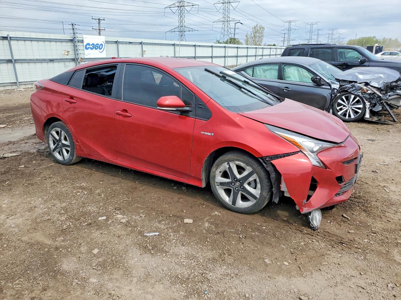 2016 Toyota Prius Four Touring Red vin: JTDKARFU7G3522797
