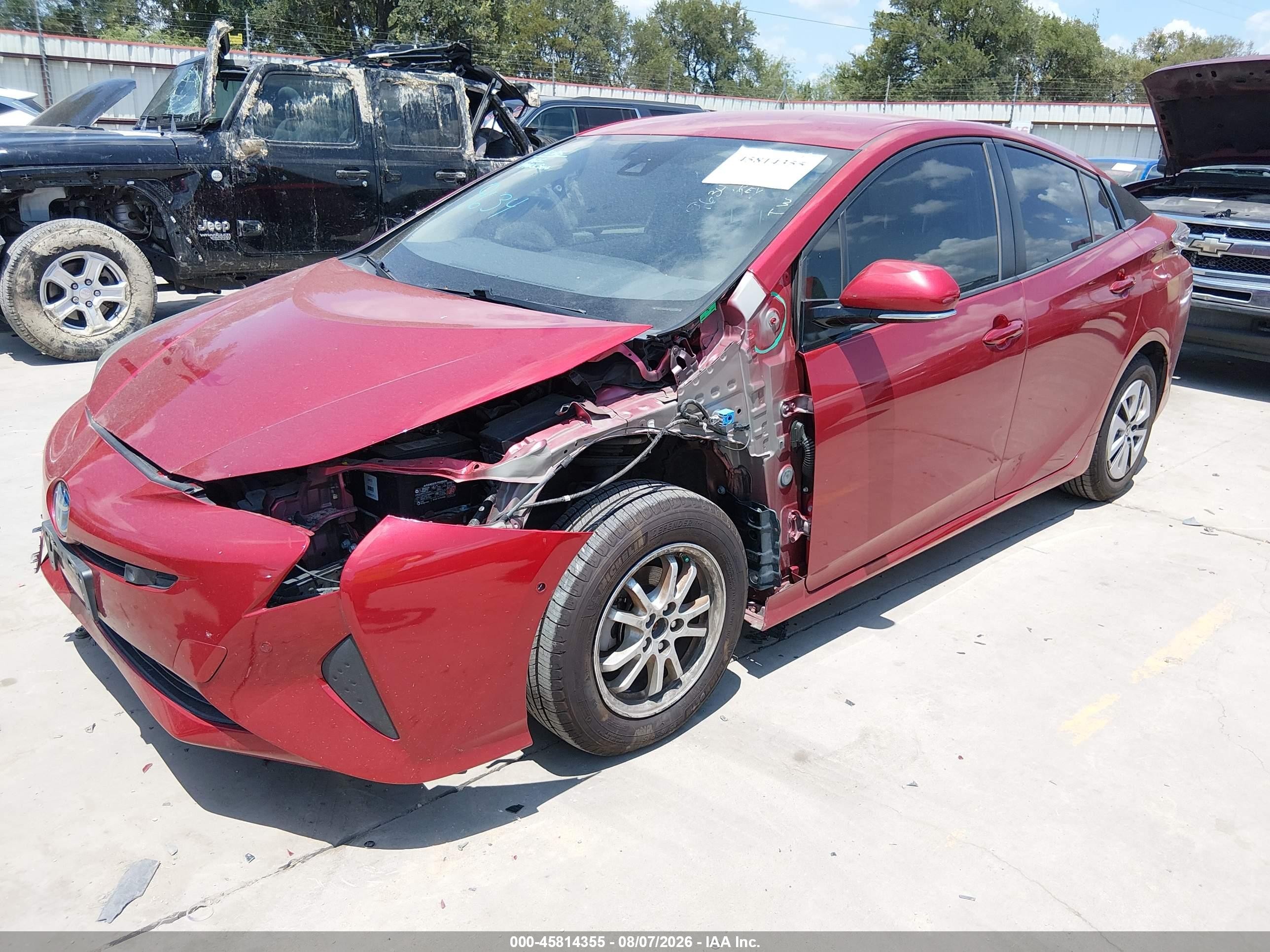 2017 Toyota Prius Four Red vin: JTDKARFU7H3539634