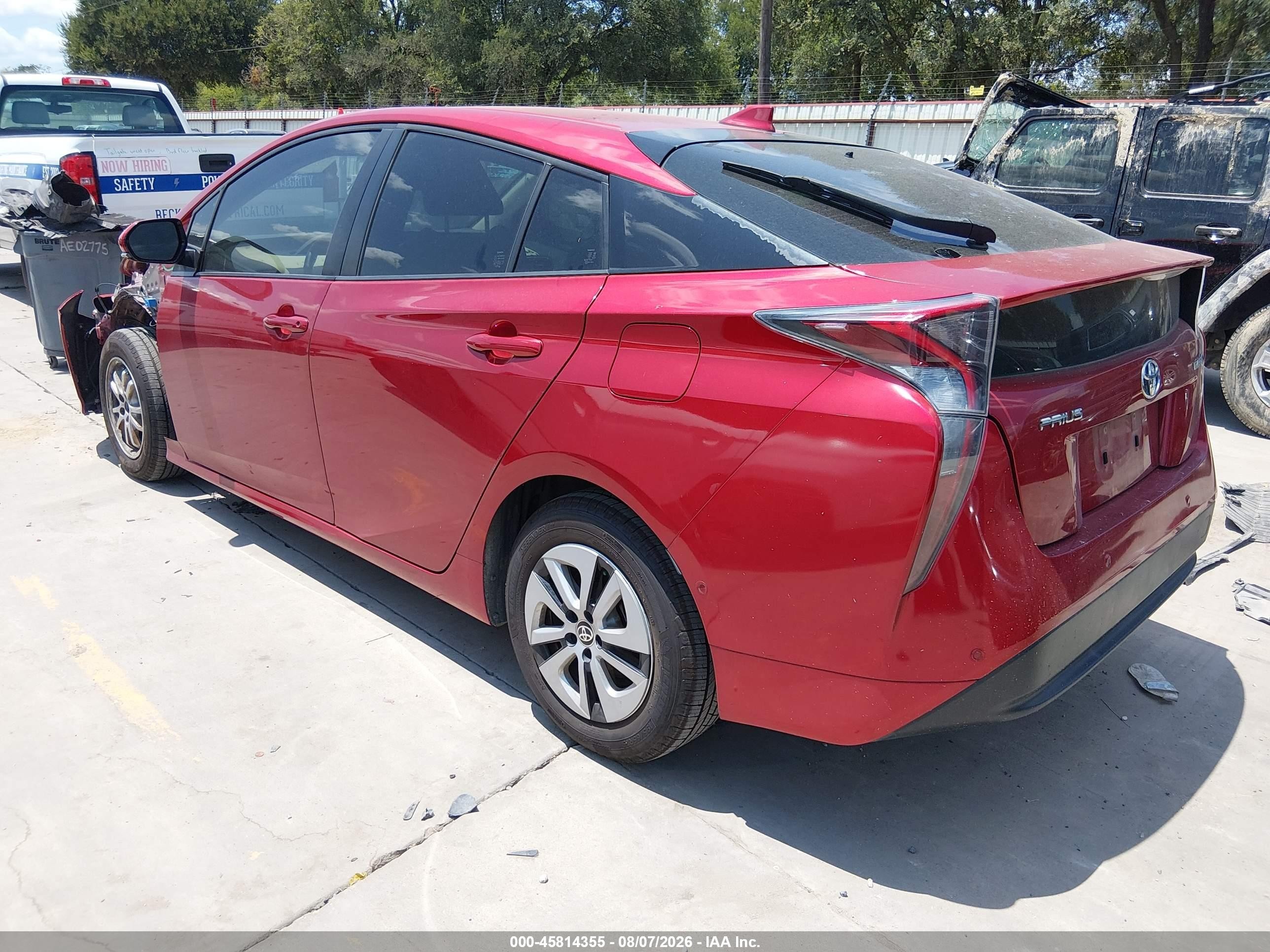 2017 Toyota Prius Four Red vin: JTDKARFU7H3539634