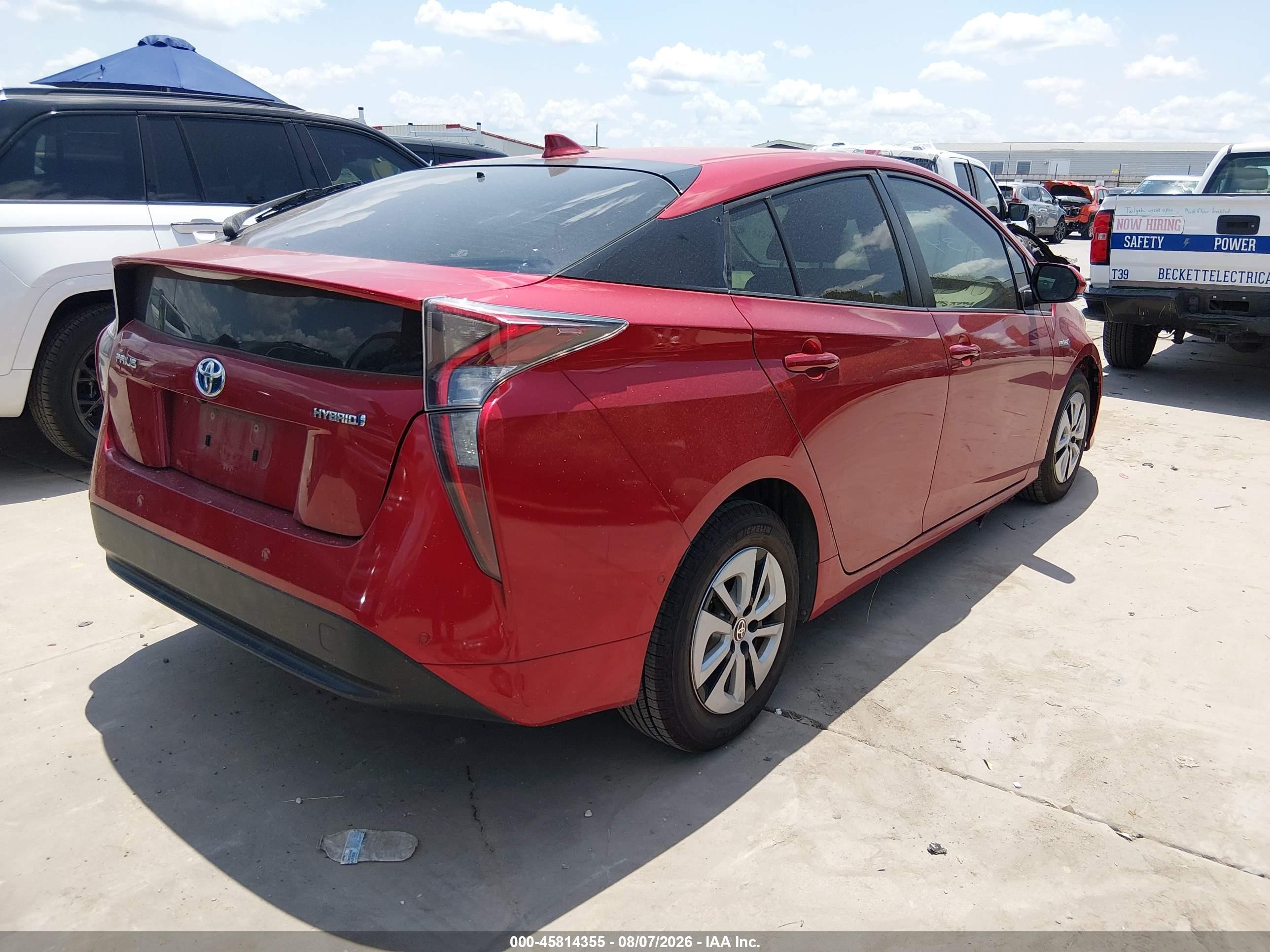 2017 Toyota Prius Four Red vin: JTDKARFU7H3539634