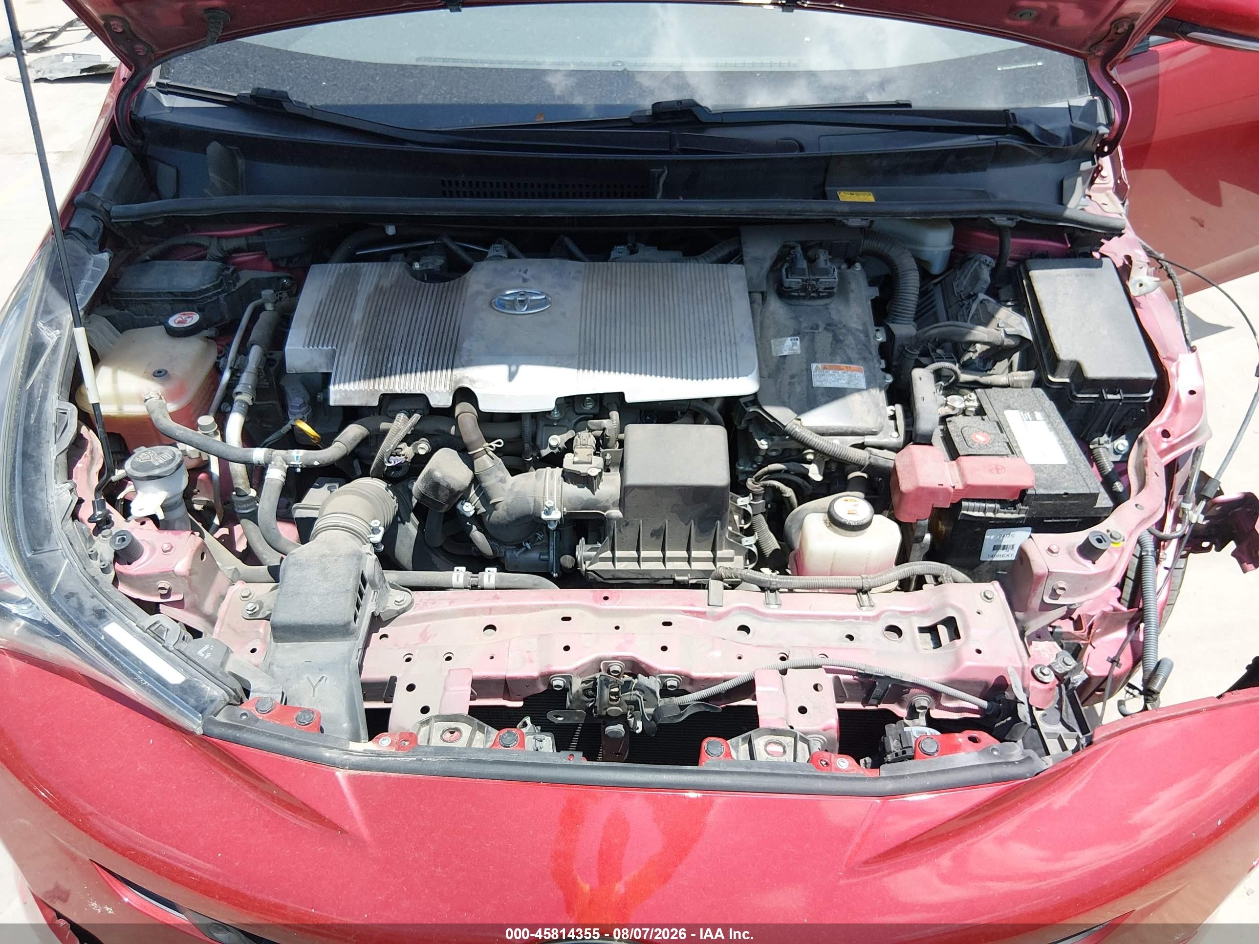 2017 Toyota Prius Four Red vin: JTDKARFU7H3539634