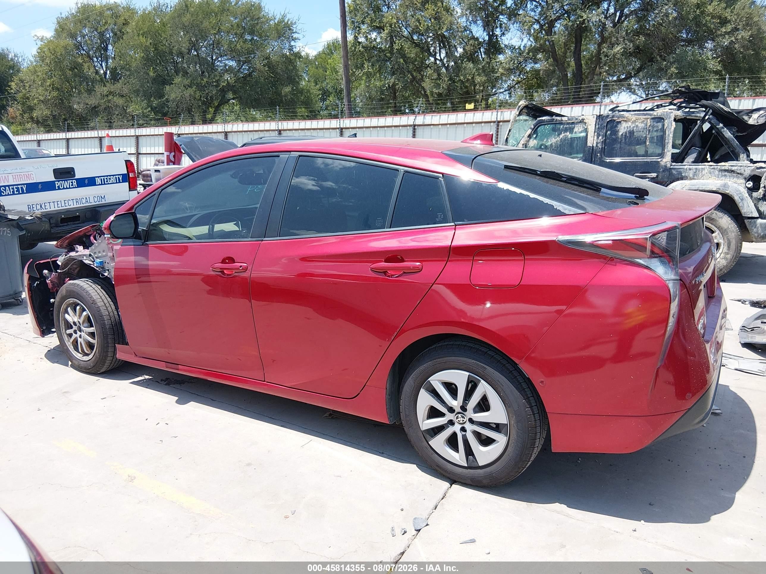 2017 Toyota Prius Four Red vin: JTDKARFU7H3539634
