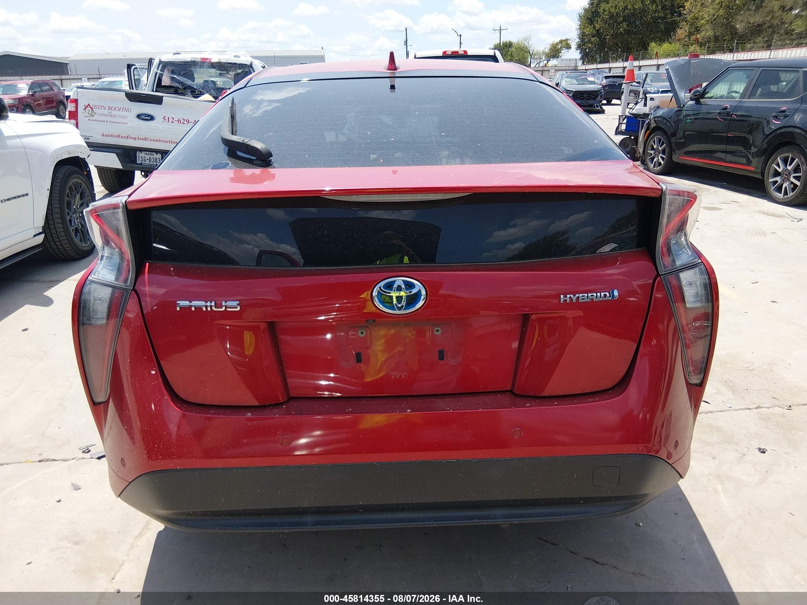 2017 Toyota Prius Four Red vin: JTDKARFU7H3539634