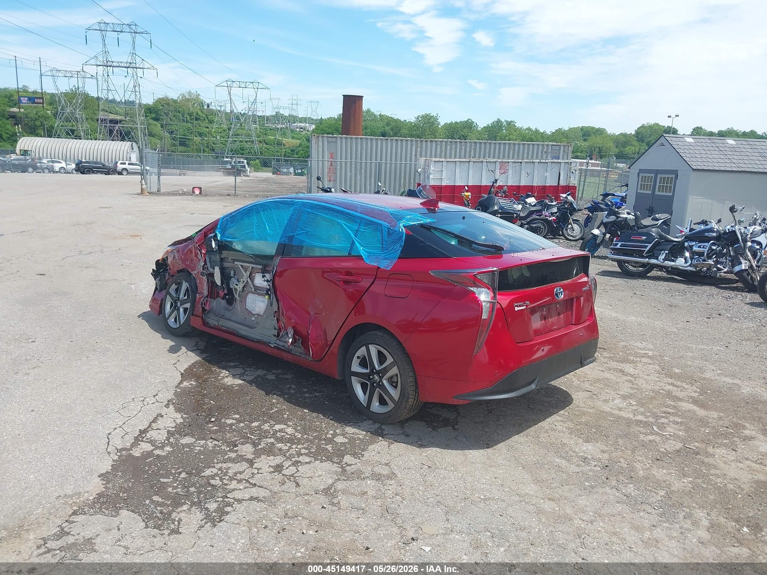 2018 Toyota Prius Four Touring Red vin: JTDKARFU7J3553085