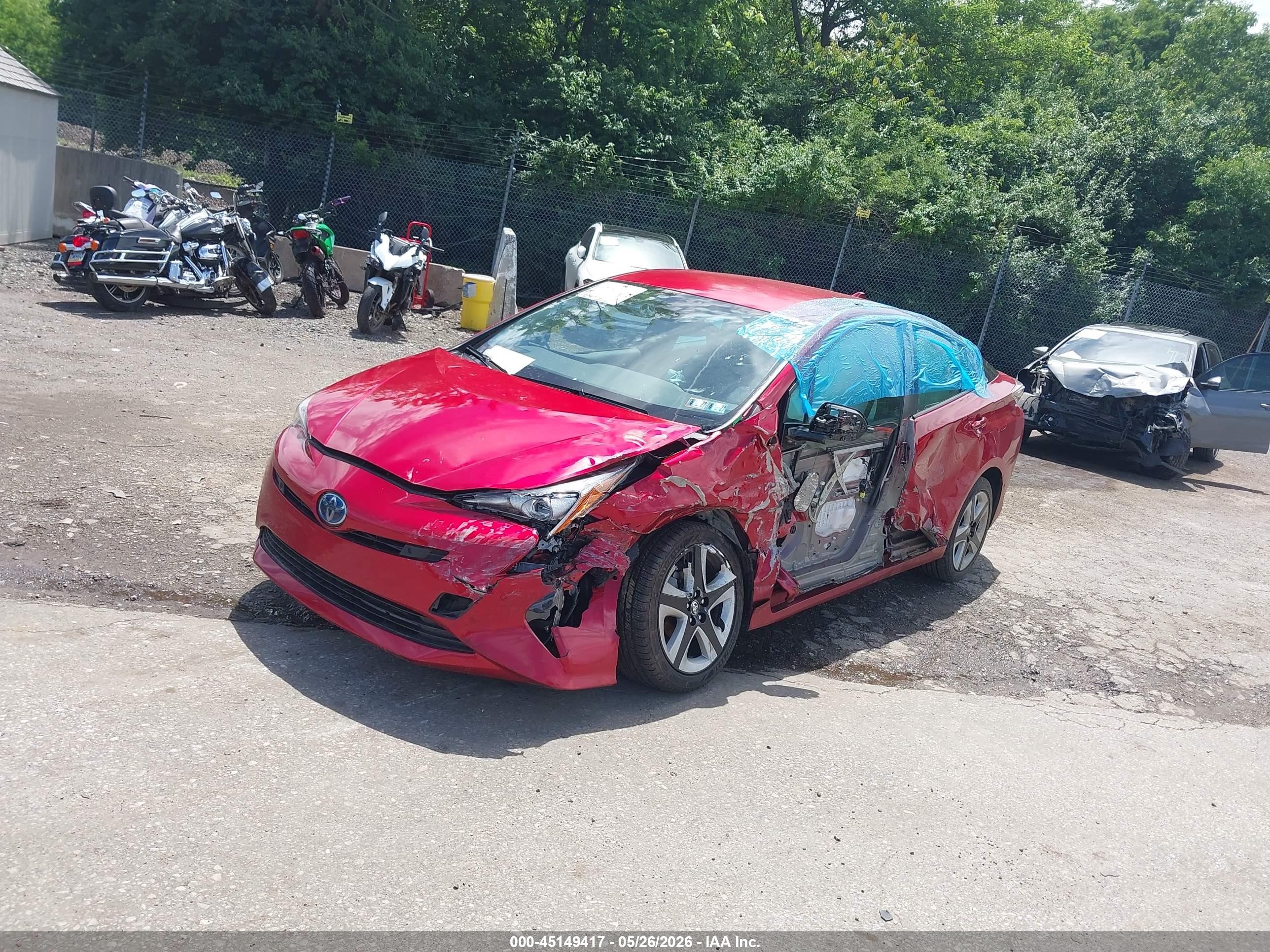 2018 Toyota Prius Four Touring Red vin: JTDKARFU7J3553085