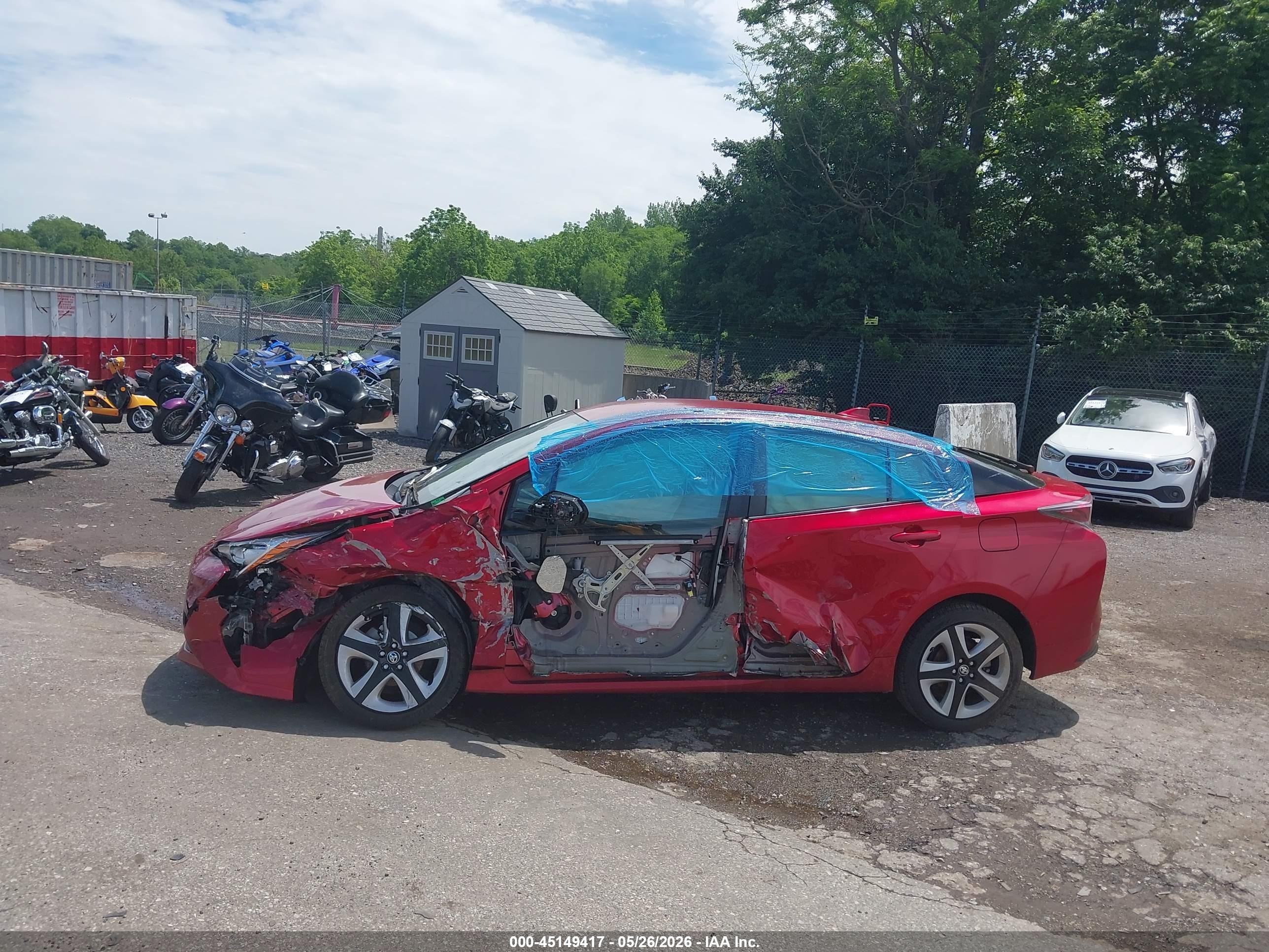 2018 Toyota Prius Four Touring Red vin: JTDKARFU7J3553085
