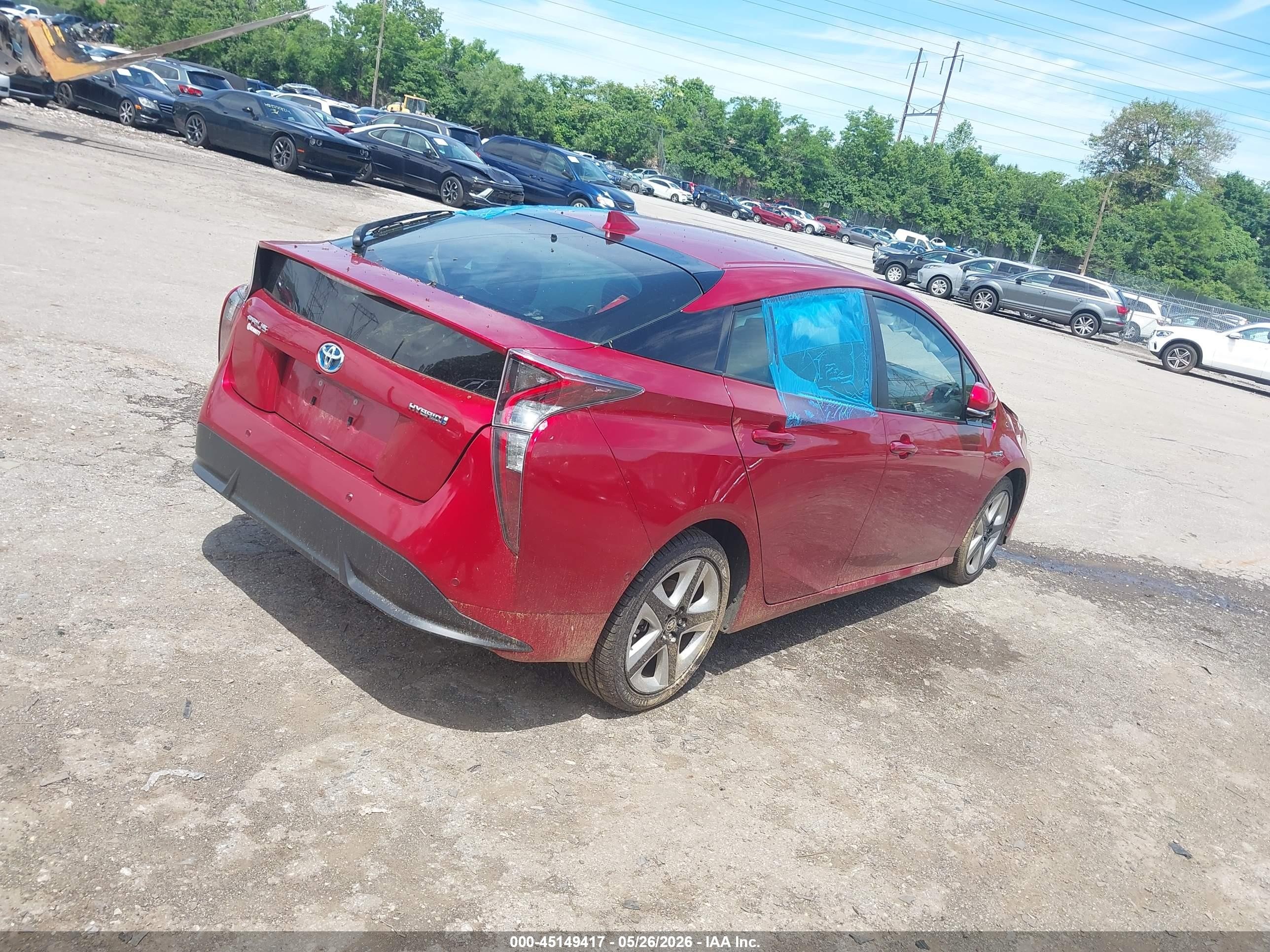 2018 Toyota Prius Four Touring Red vin: JTDKARFU7J3553085