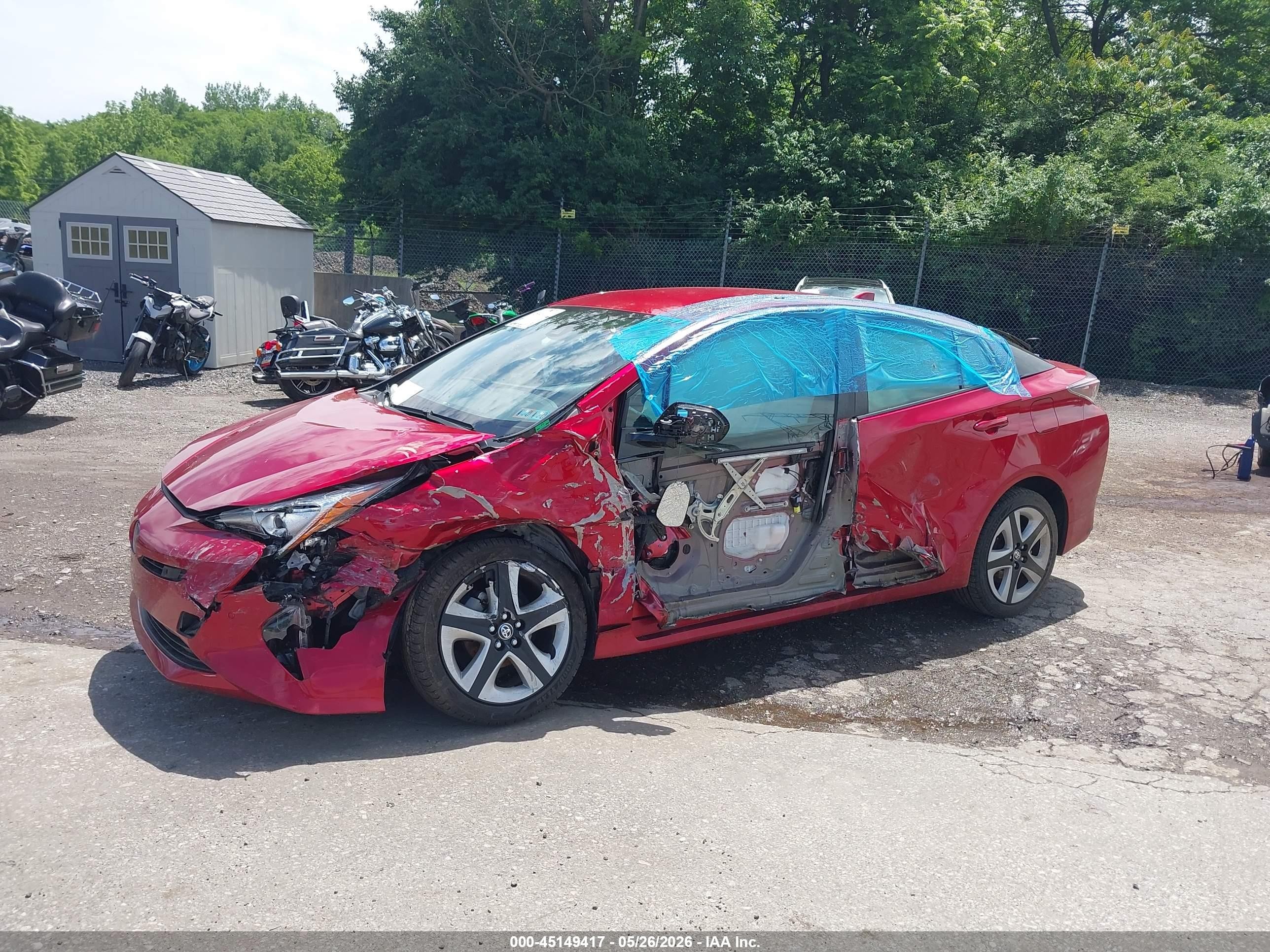 2018 Toyota Prius Four Touring Red vin: JTDKARFU7J3553085