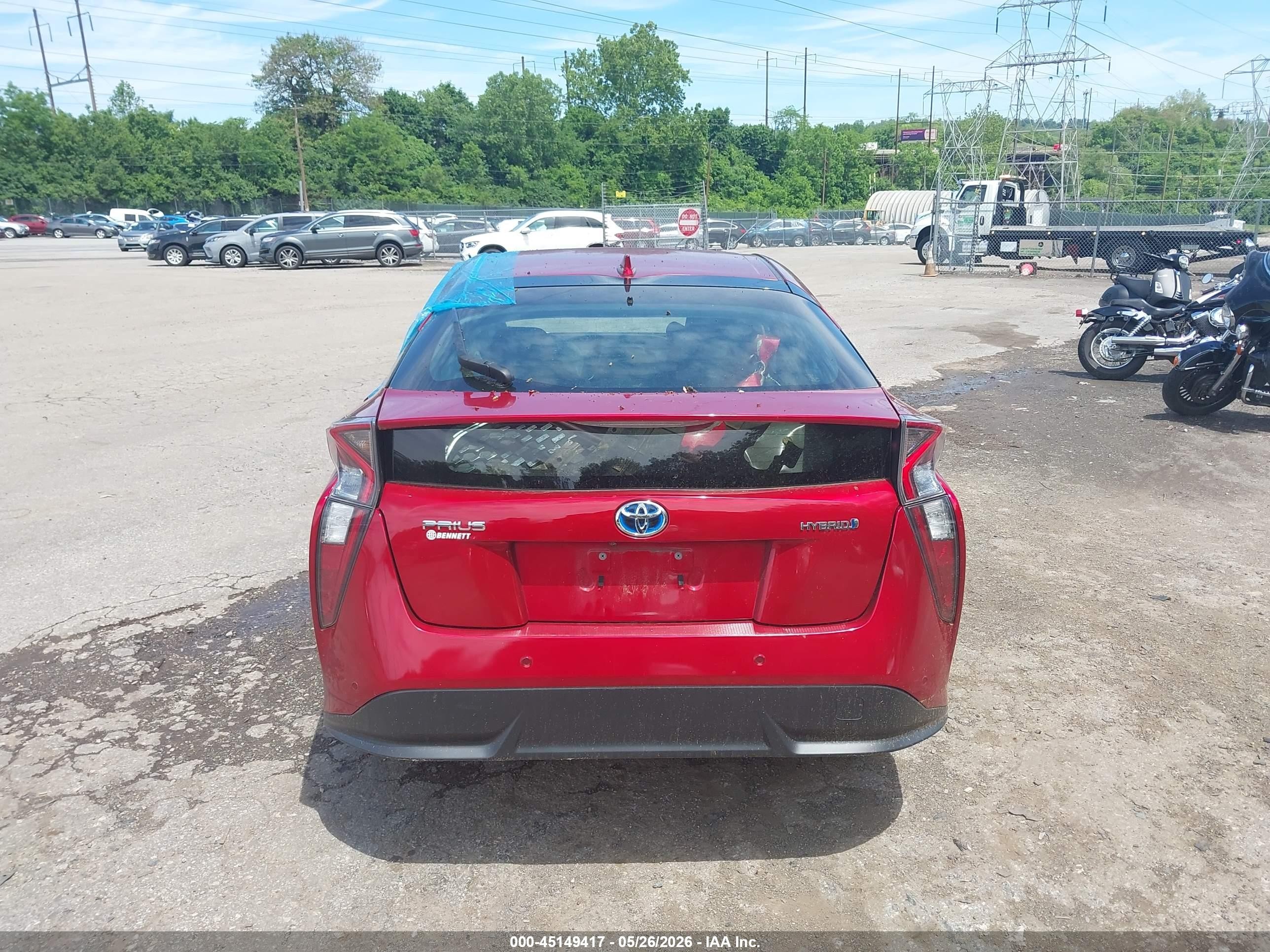2018 Toyota Prius Four Touring Red vin: JTDKARFU7J3553085