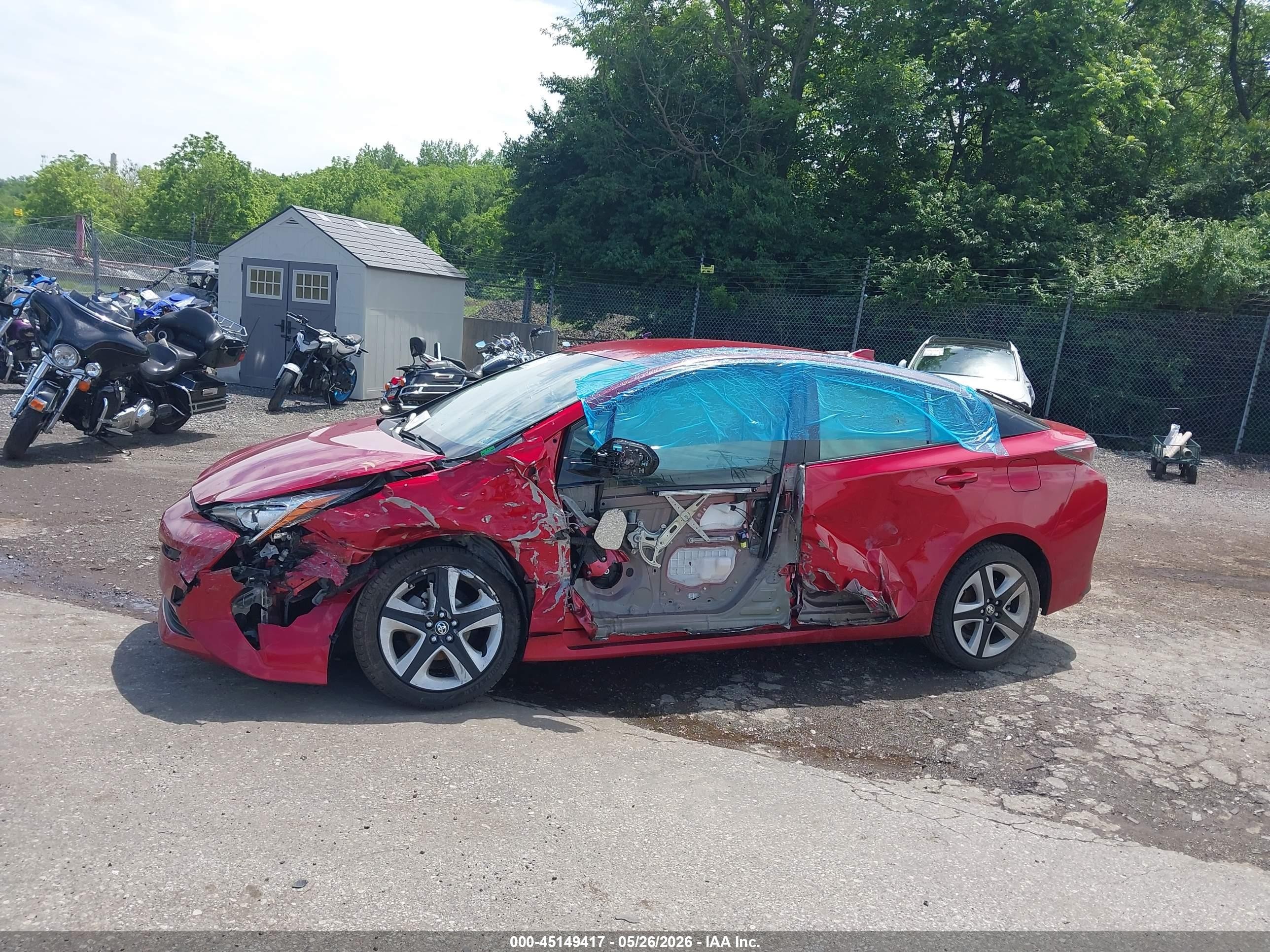 2018 Toyota Prius Four Touring Red vin: JTDKARFU7J3553085