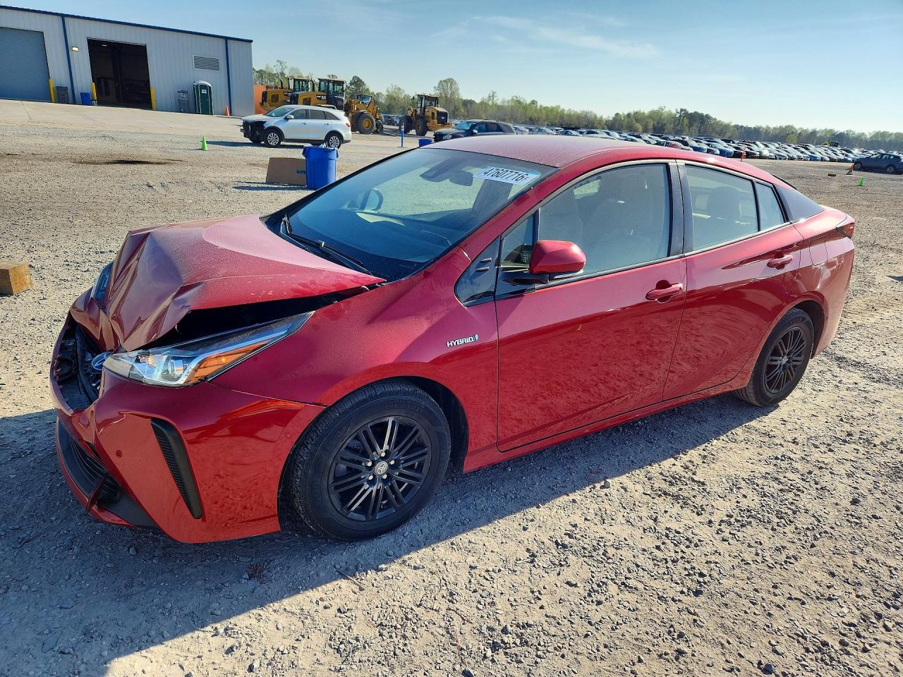 2019 Toyota Prius Le Burgundy vin: JTDKARFU9K3074863